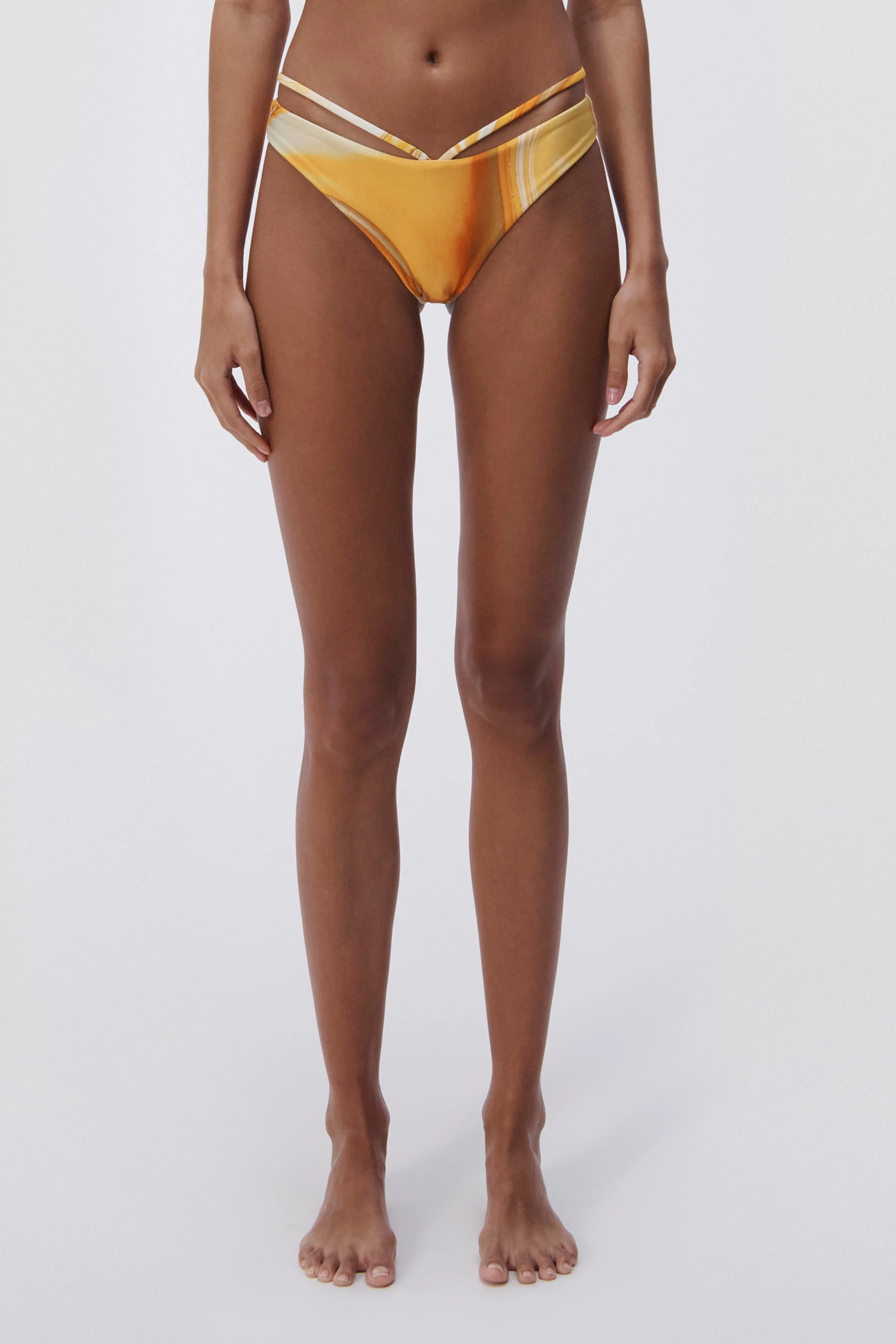 Emmalyn Marble Print Bikini Bottom sold by Simkhai product image thumbnail 3