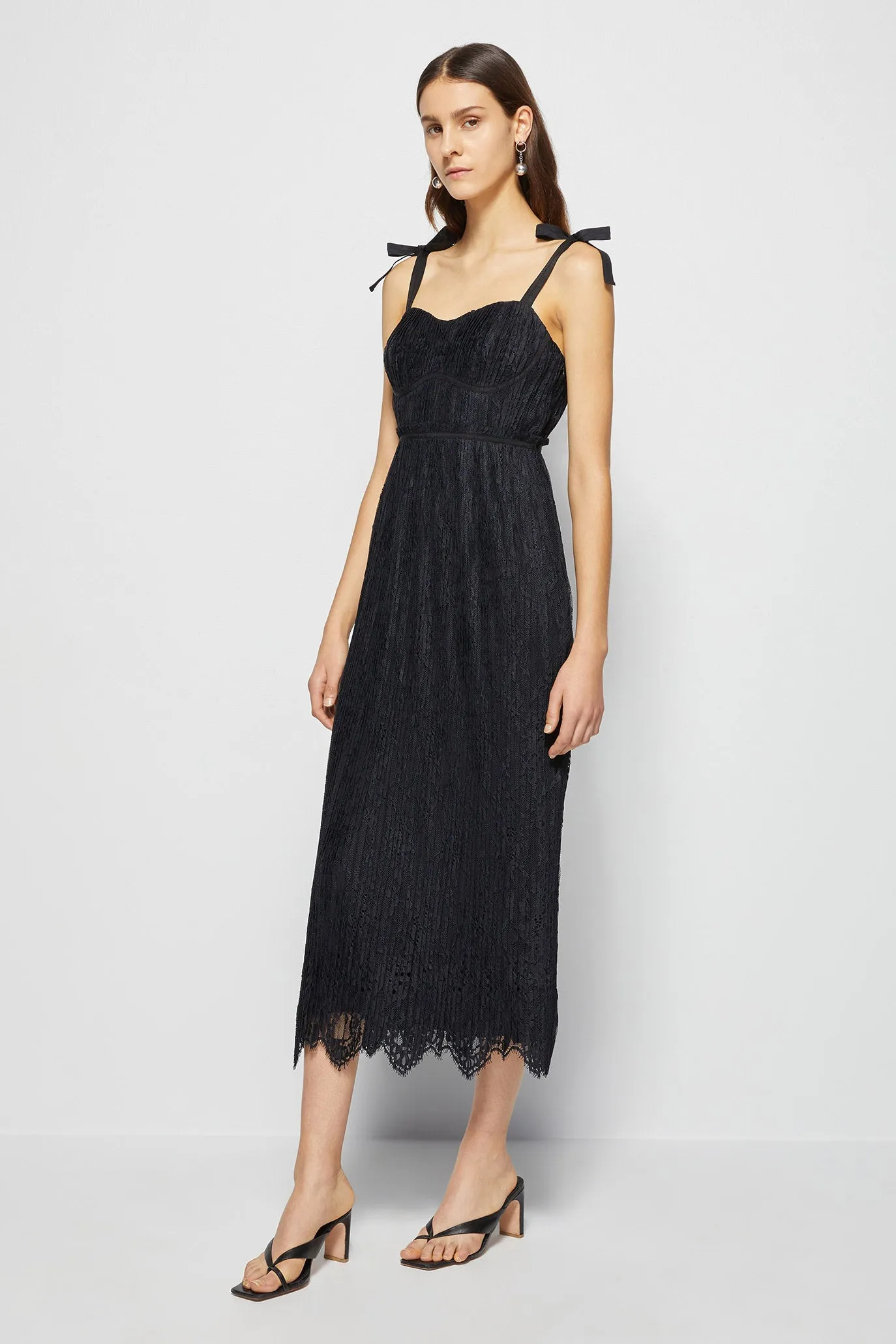 Bonnie Silk Lace Plisse Dress sold by Simkhai product image thumbnail 5