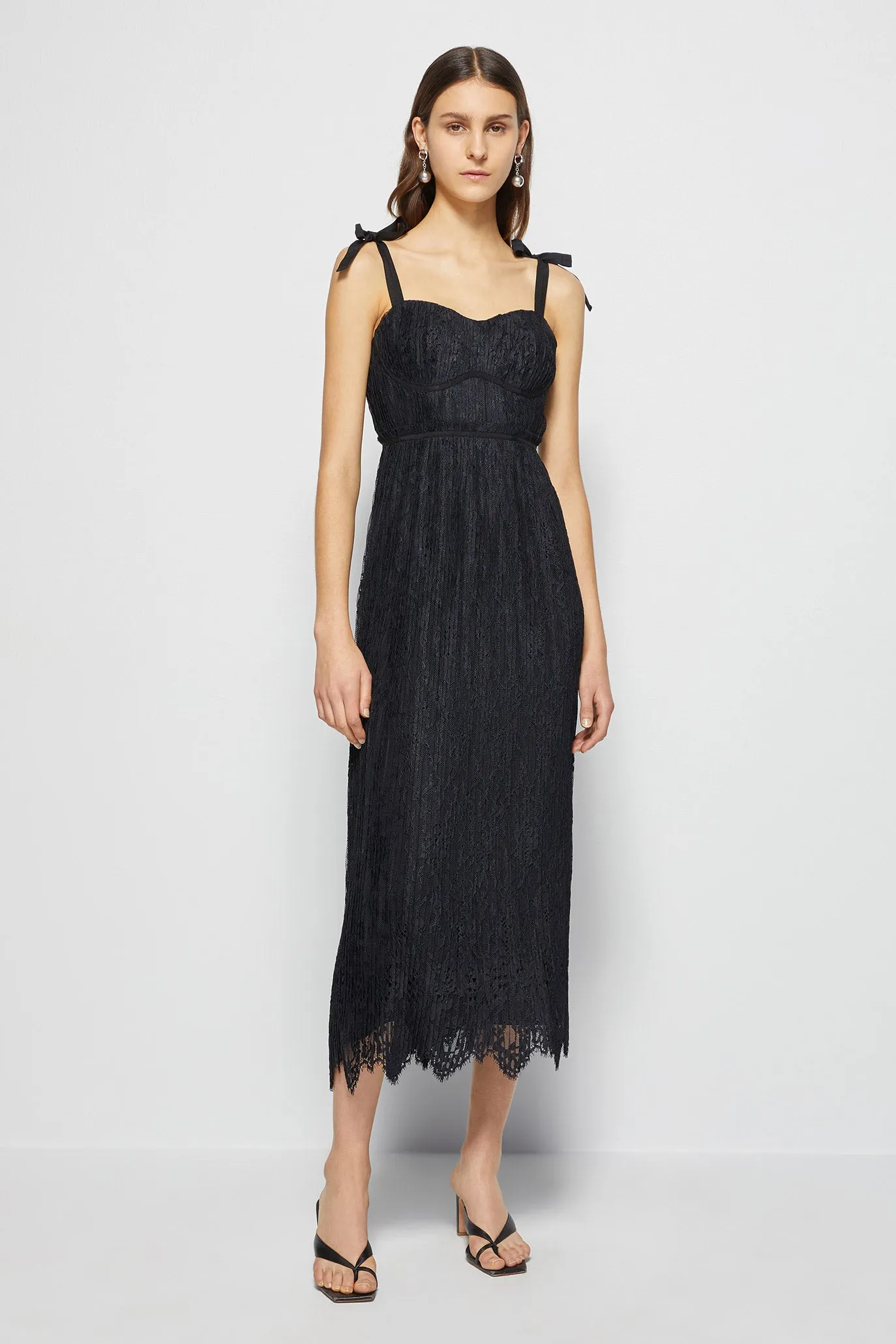 Bonnie Silk Lace Plisse Dress sold by Simkhai