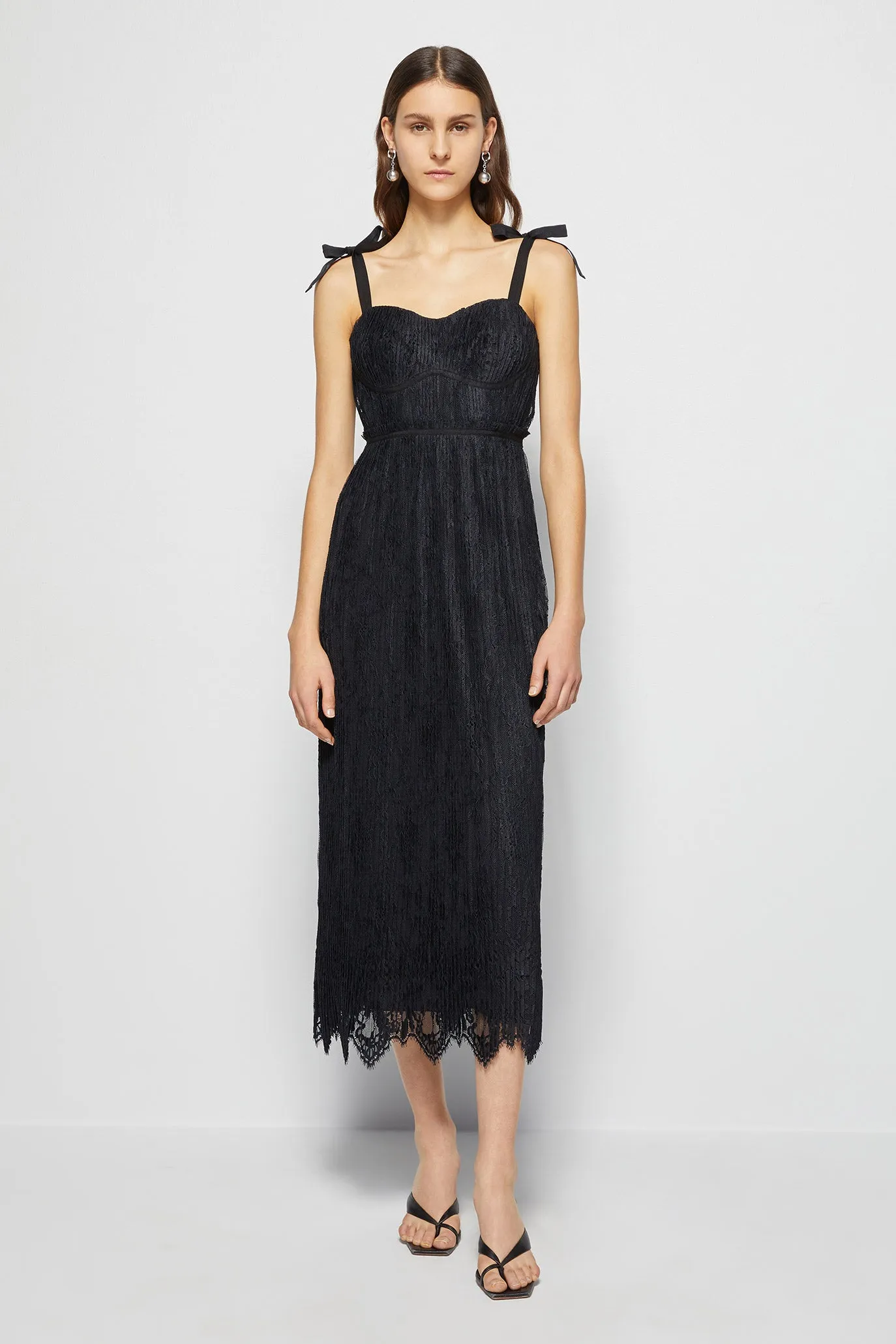 Bonnie Silk Lace Plisse Dress sold by Simkhai product image thumbnail 3