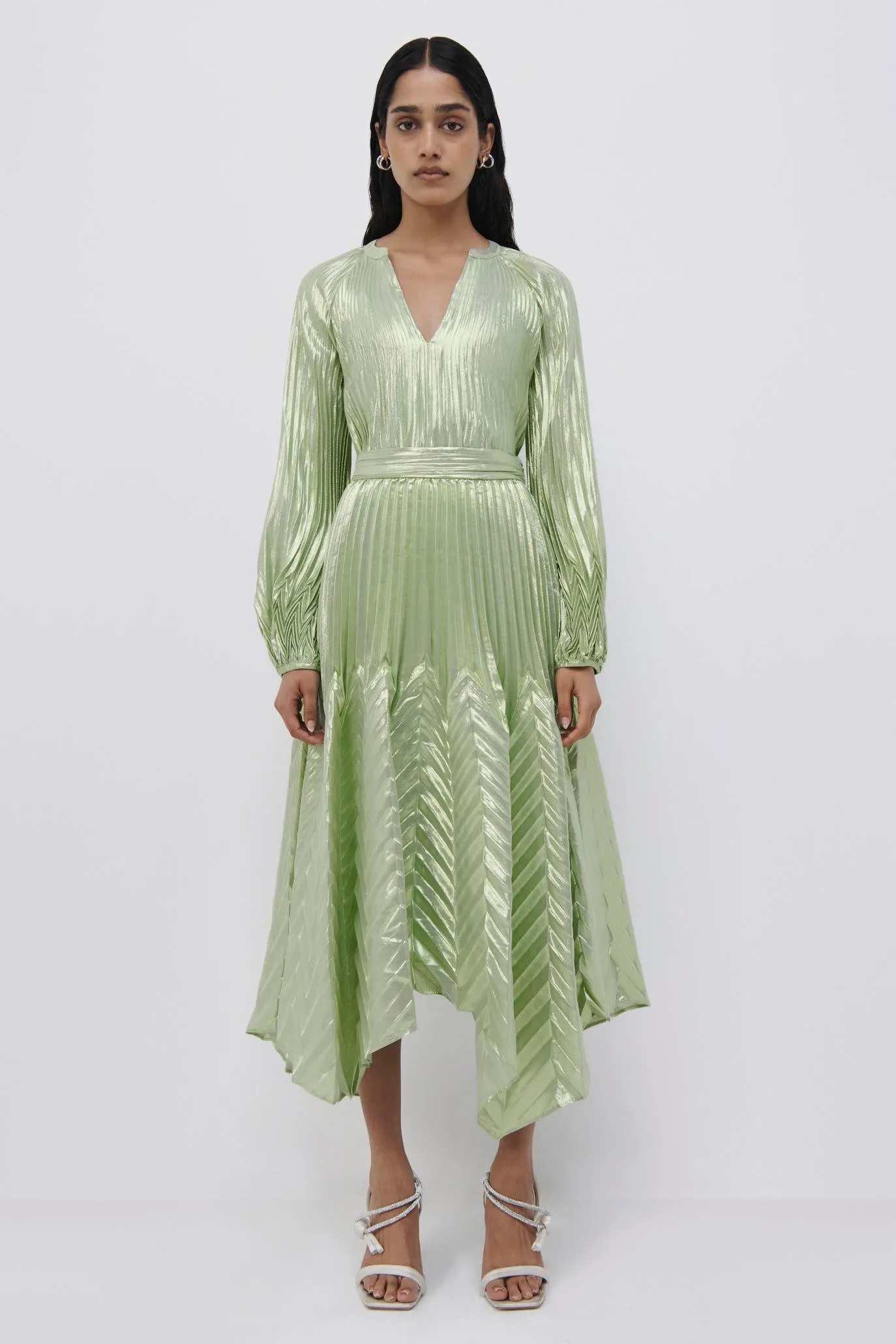 Cassia Metallic Chevron Midi Skirt sold by Simkhai product image thumbnail 4