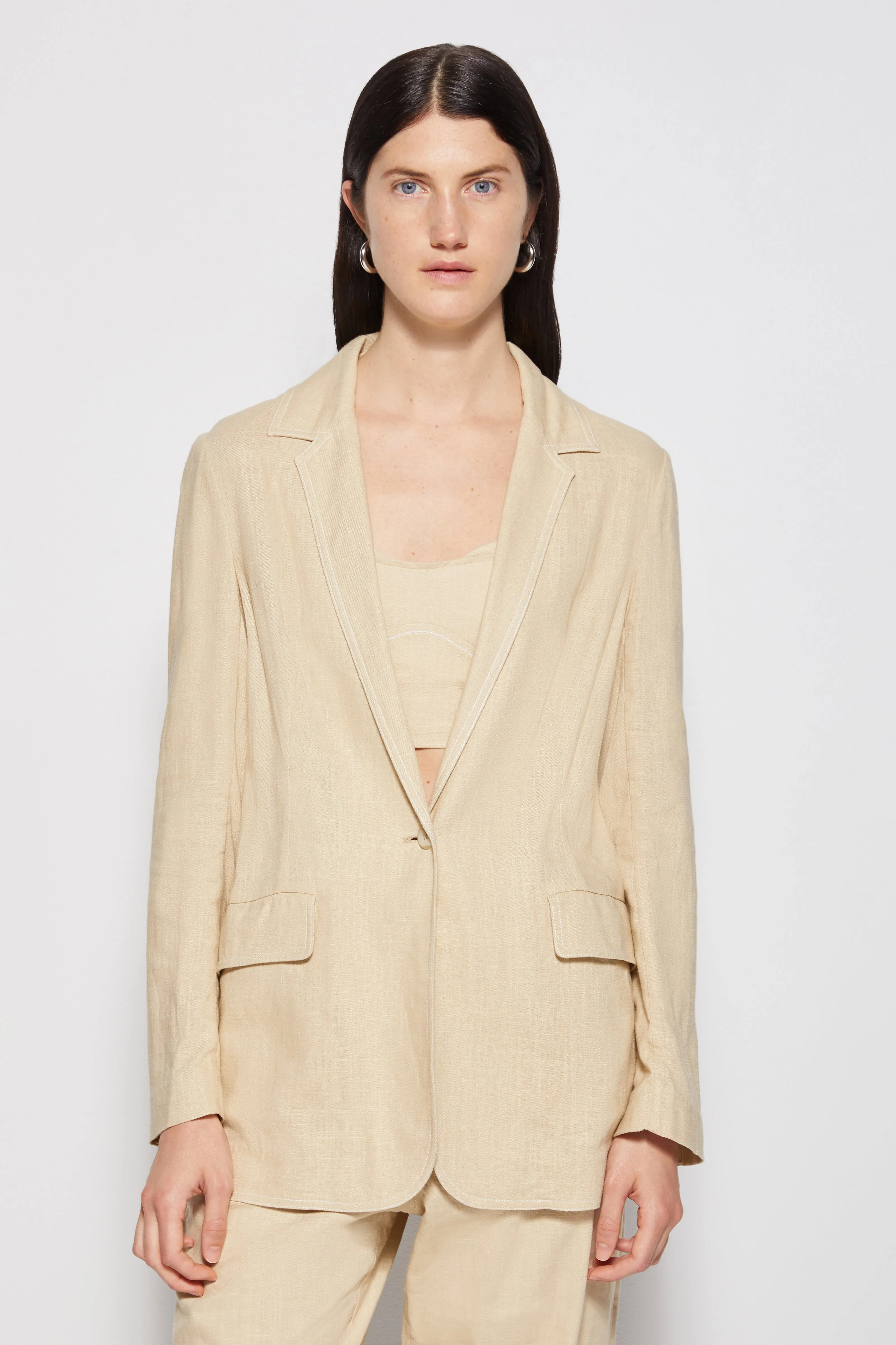 Ursa Boxy Linen Blazer sold by Simkhai product image thumbnail 2
