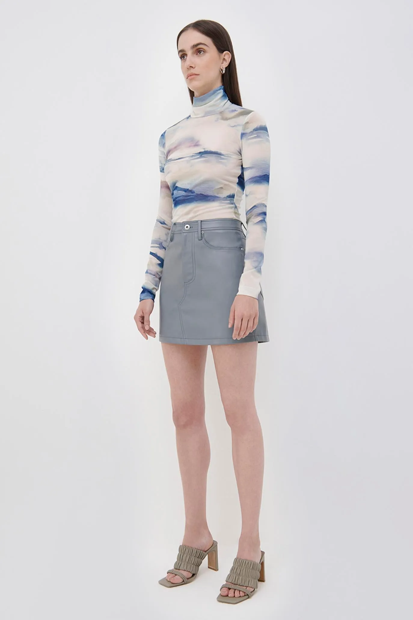 Gabbie Eco Vegan Leather Mini Skirt sold by Simkhai product image thumbnail 5