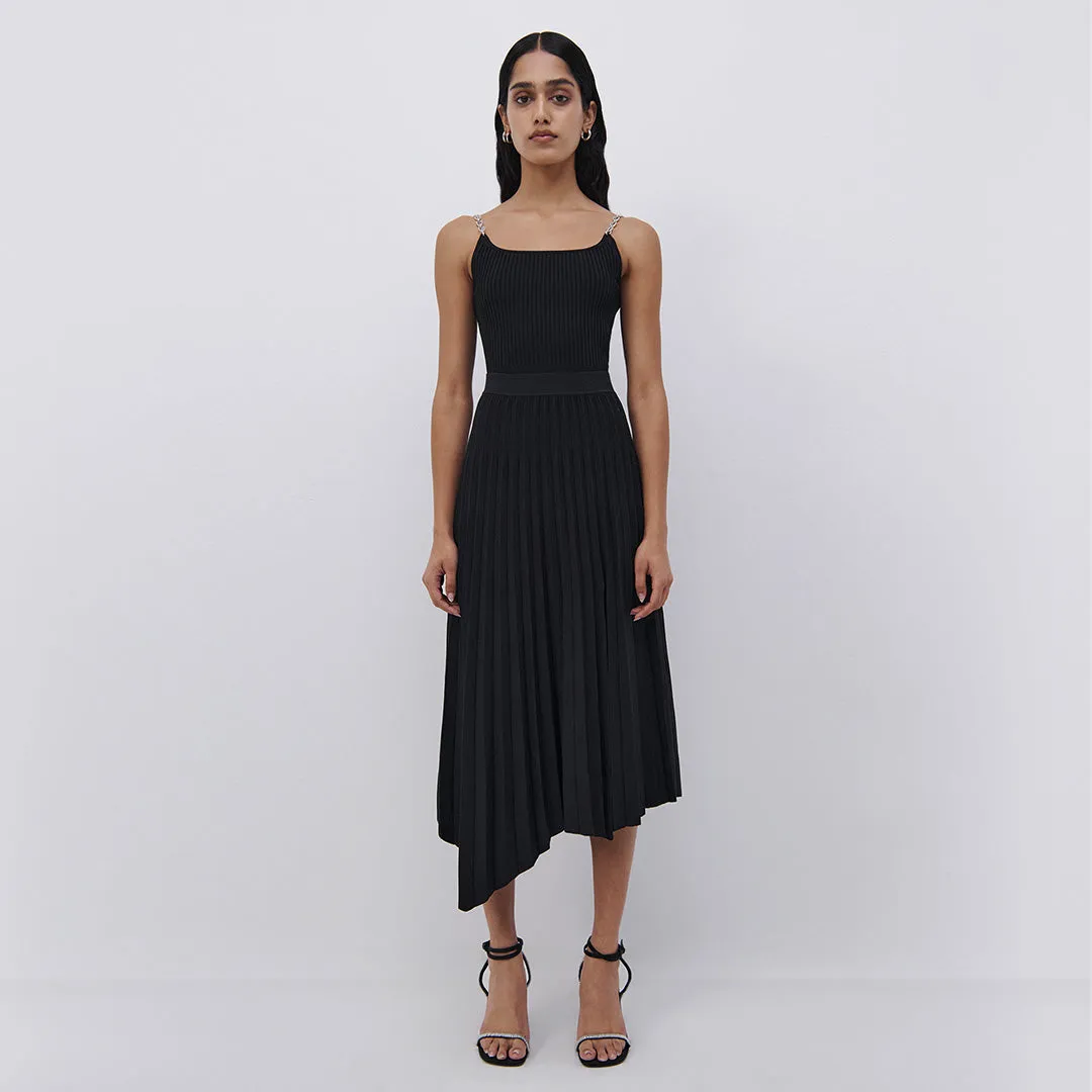 Arianna Compact Rib Pleated Skirt sold by Simkhai