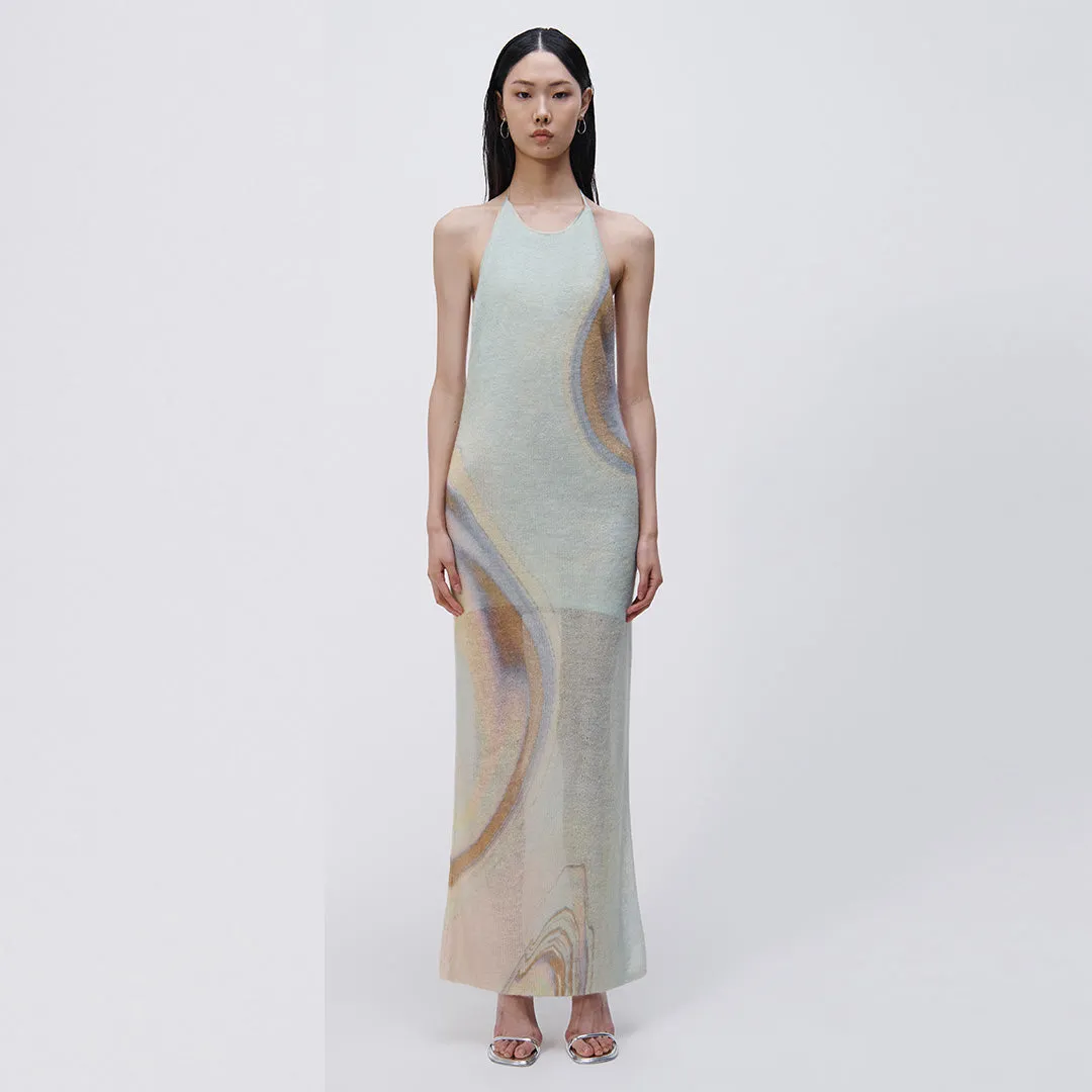 Mischa Digital Mohair Maxi Dress sold by Simkhai