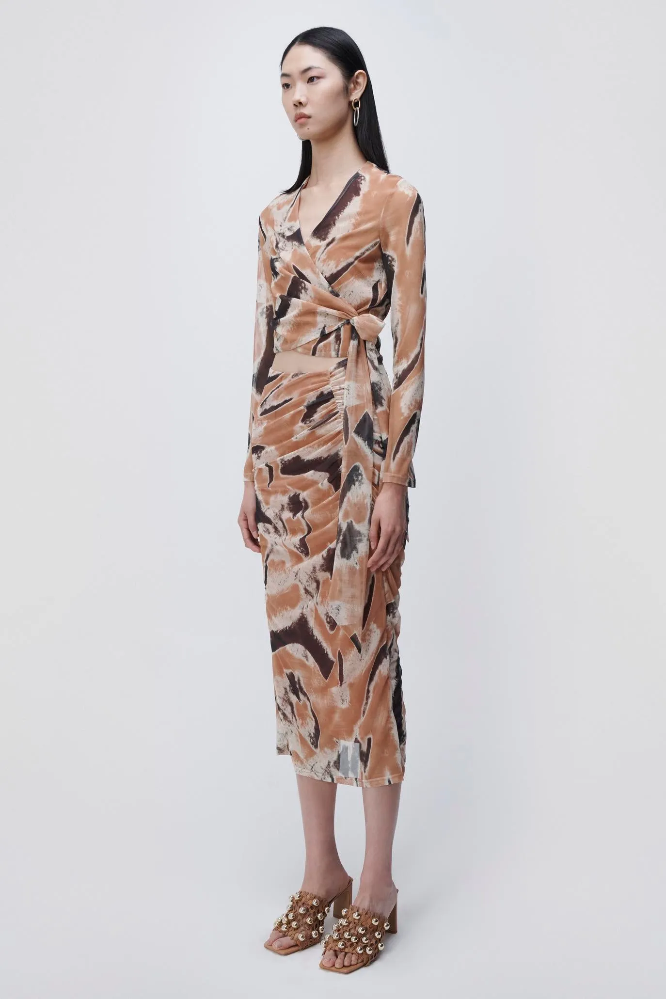 Kensingten Printed Mesh Skirt sold by Simkhai product image thumbnail 5