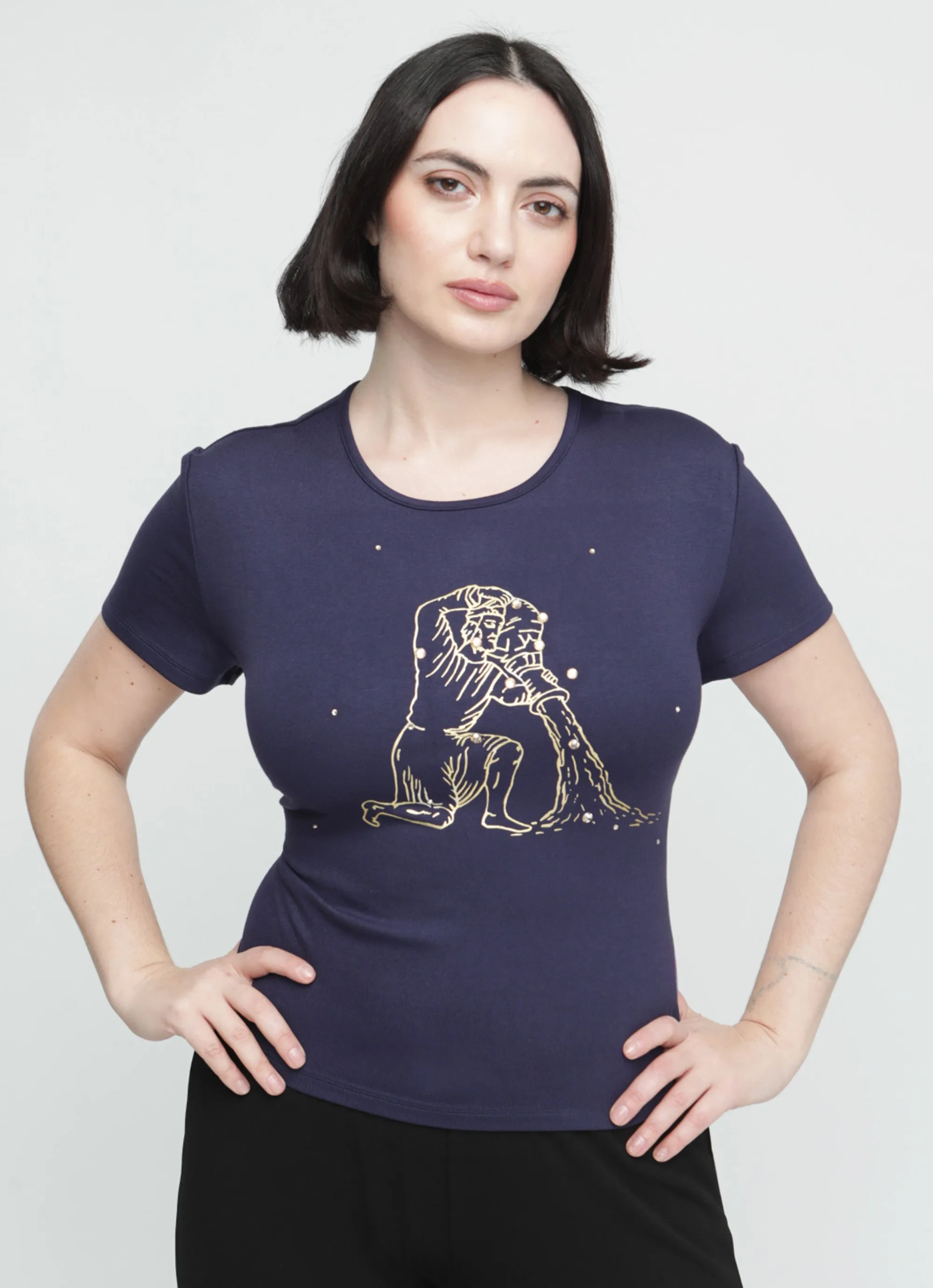 Aquarius Horoscope Tee sold by Tyler McGillivary product image thumbnail 2