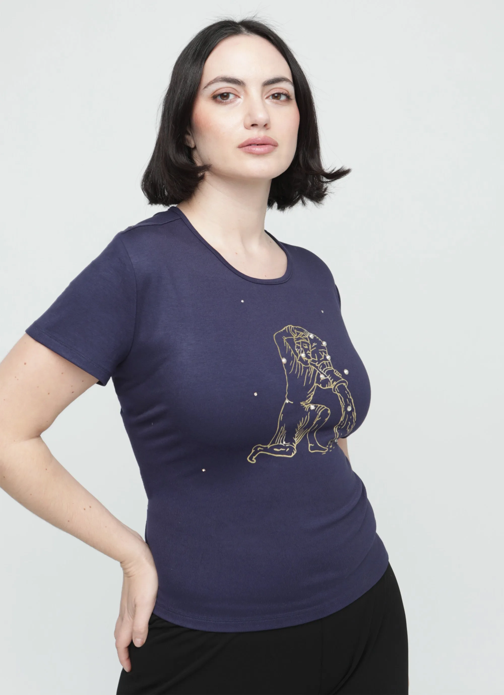 Aquarius Horoscope Tee sold by Tyler McGillivary product image thumbnail 3