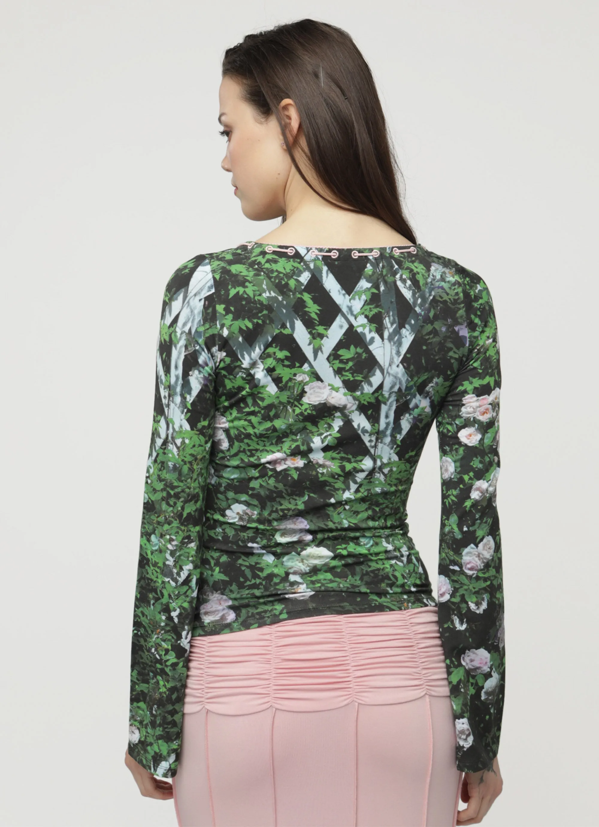 Yvette Long Sleeve - Leafy Rose Trellis sold by Tyler McGillivary product image thumbnail 4