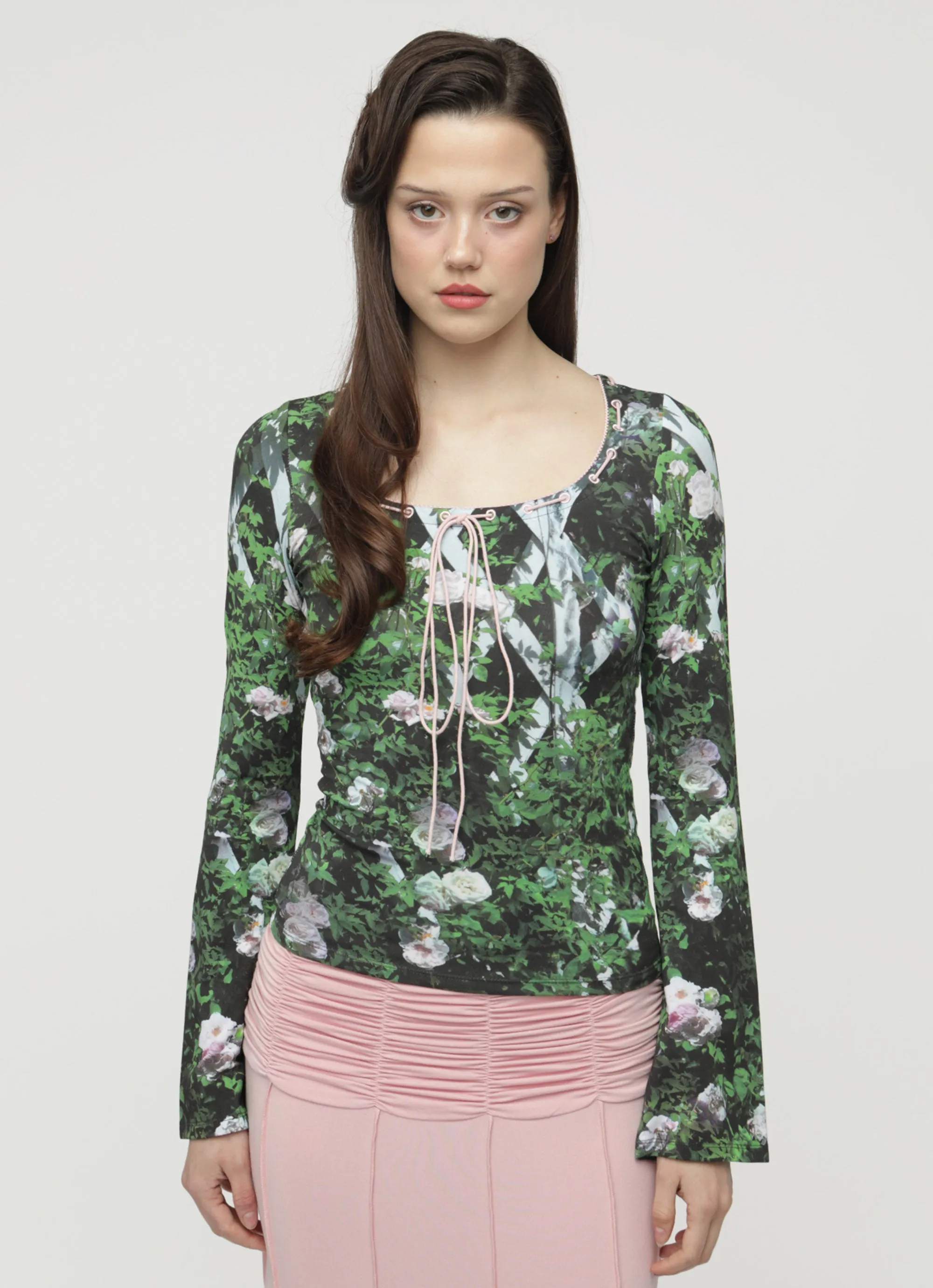 Yvette Long Sleeve - Leafy Rose Trellis sold by Tyler McGillivary product image thumbnail 2