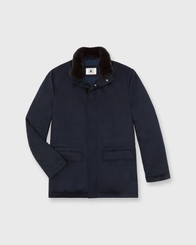 Saltaw Coat in Navy sold by Mashburn