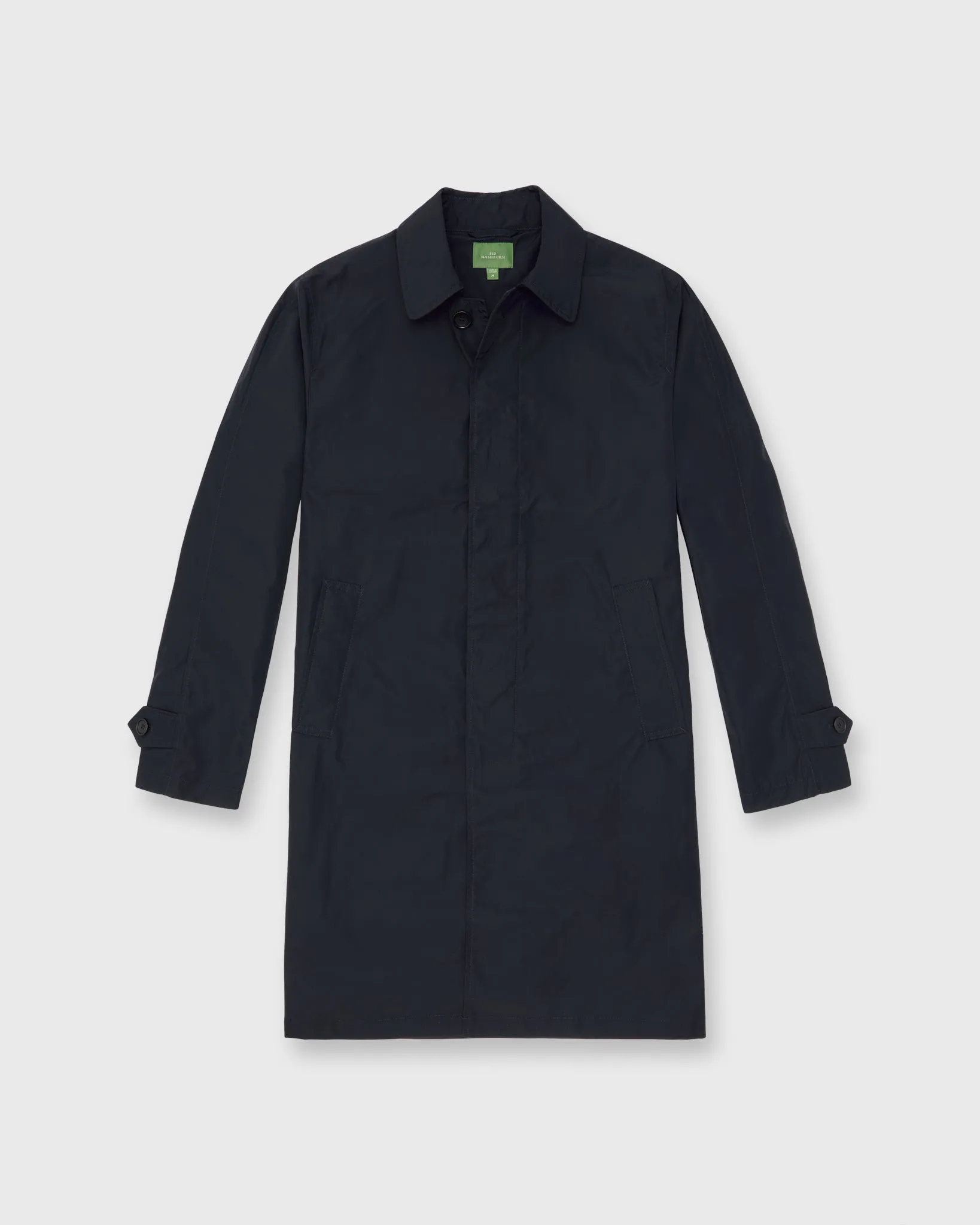 Traveler's Trench in Navy Nylon sold by Mashburn