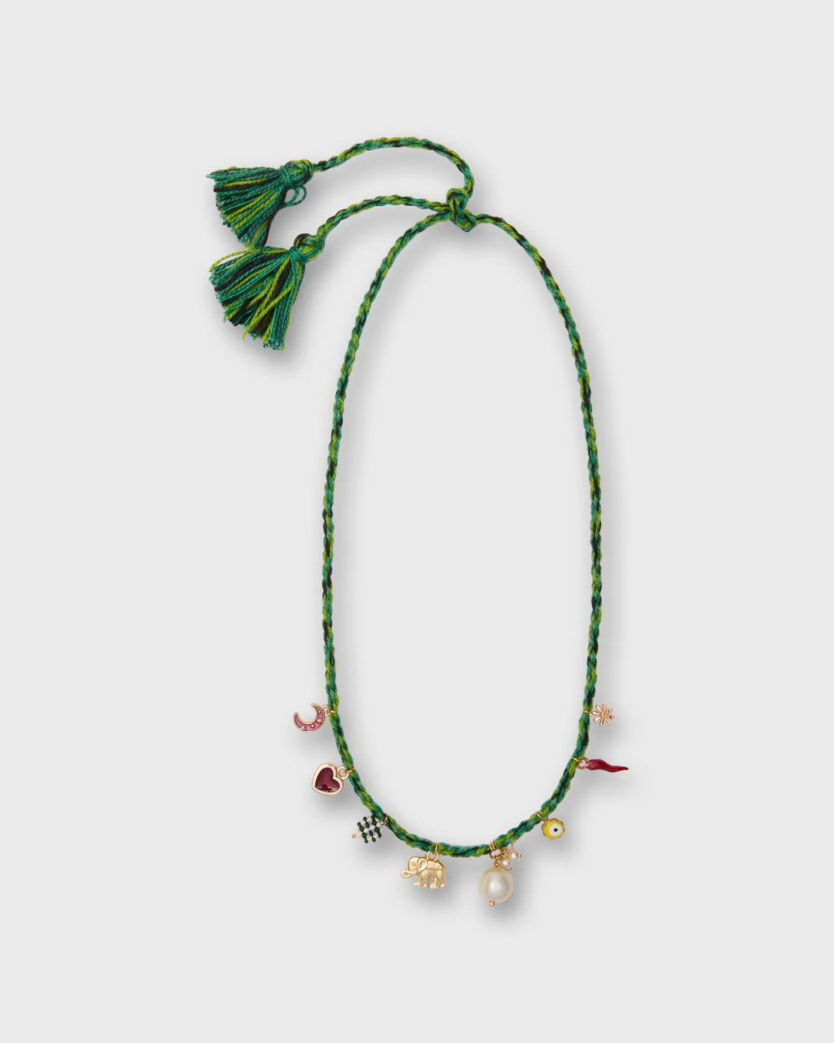 Grigri Surfeur Necklace in Green sold by Mashburn