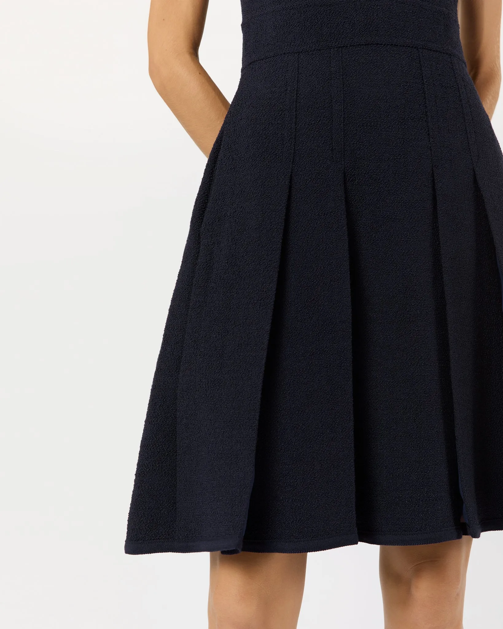 Vera Dress in Navy Boucle Tweed sold by Mashburn product image thumbnail 2