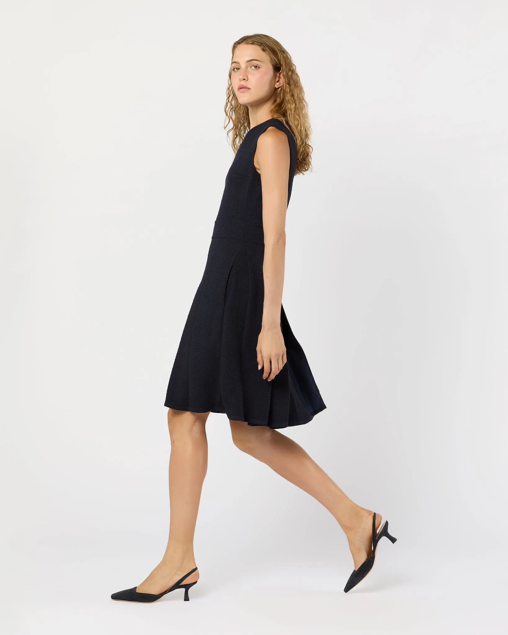 Vera Dress in Navy Boucle Tweed sold by Mashburn product image thumbnail 4