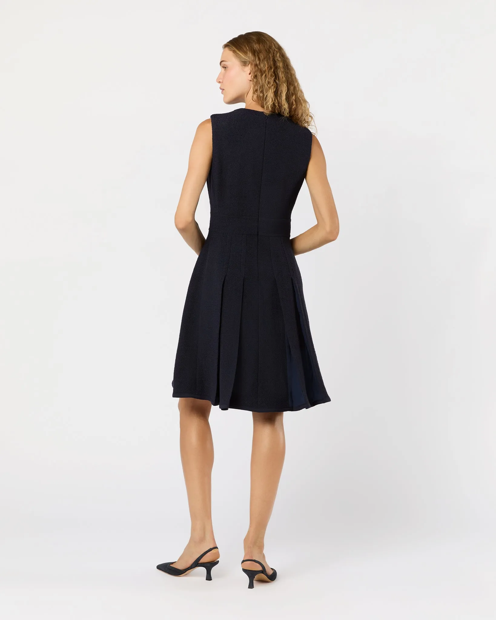 Vera Dress in Navy Boucle Tweed sold by Mashburn product image thumbnail 5
