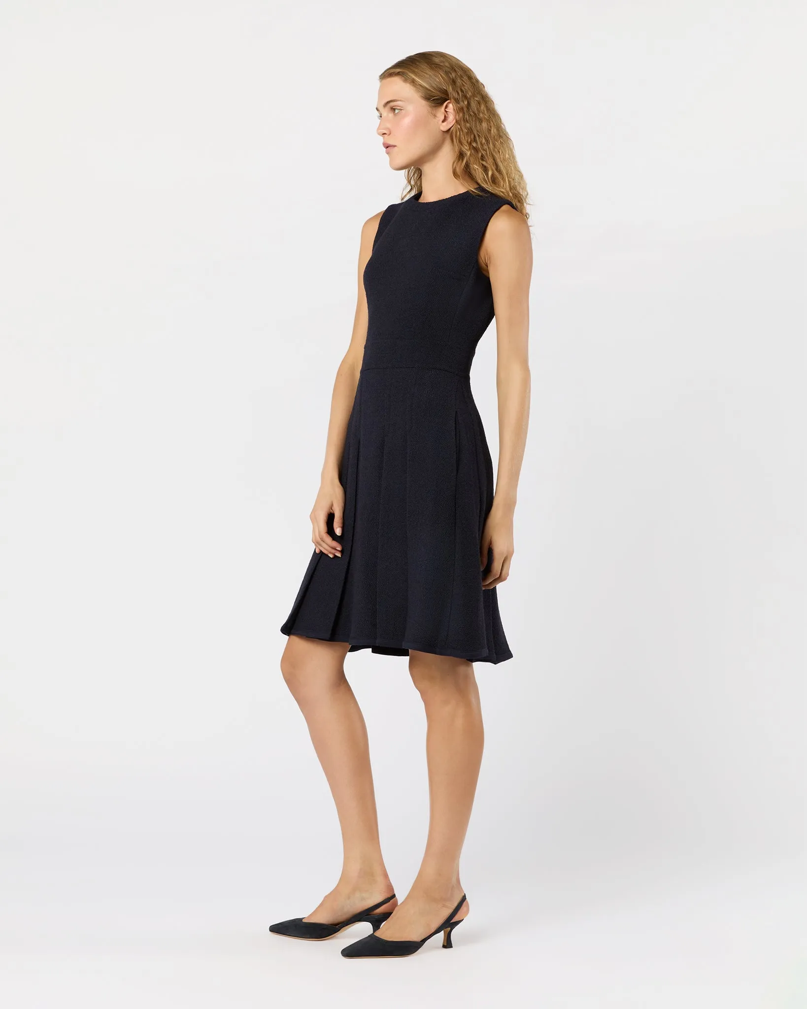 Vera Dress in Navy Boucle Tweed sold by Mashburn product image thumbnail 3