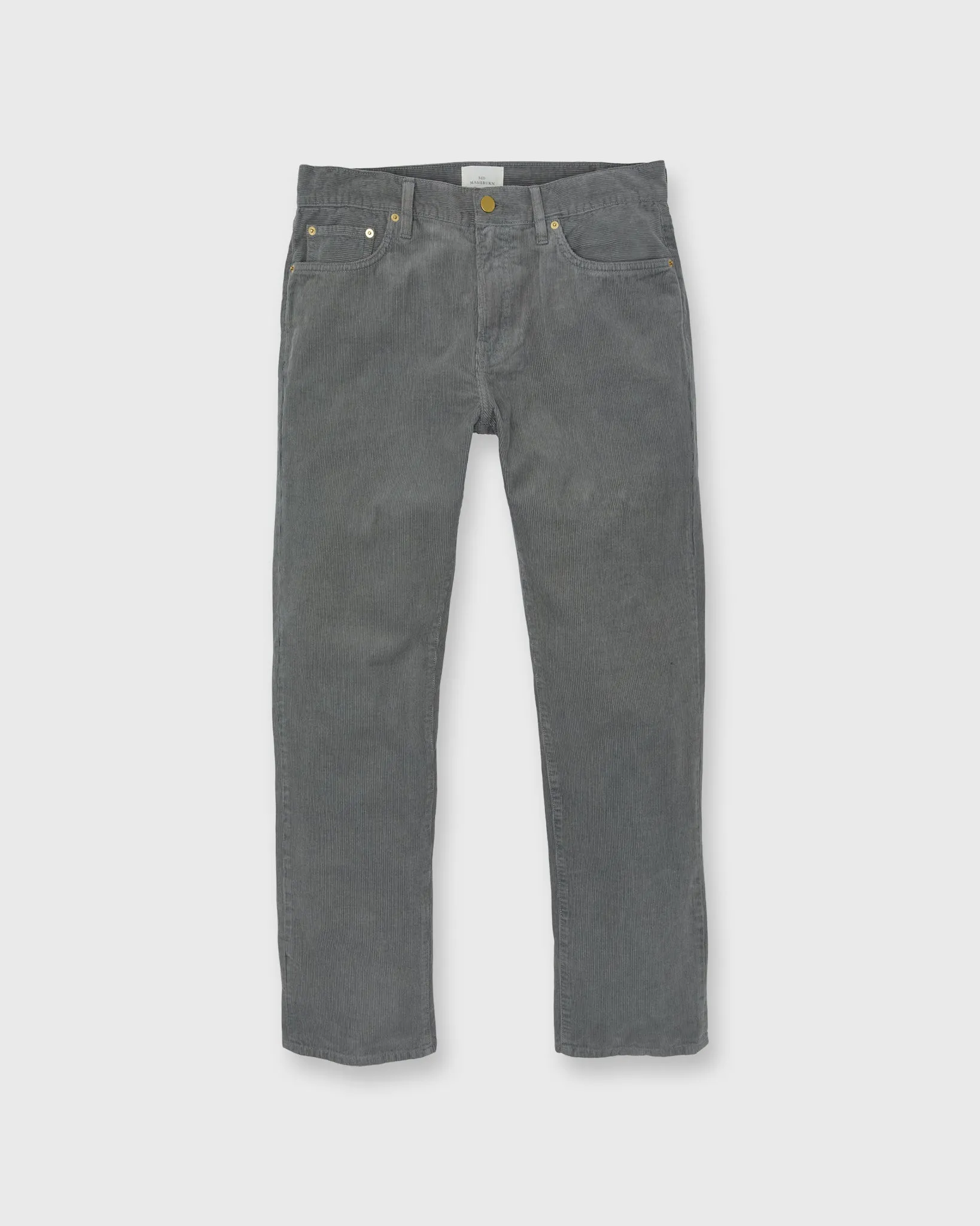 Slim Straight 5-Pocket Pant in Ash Garment-Dyed Corduroy sold by Mashburn product image thumbnail 2