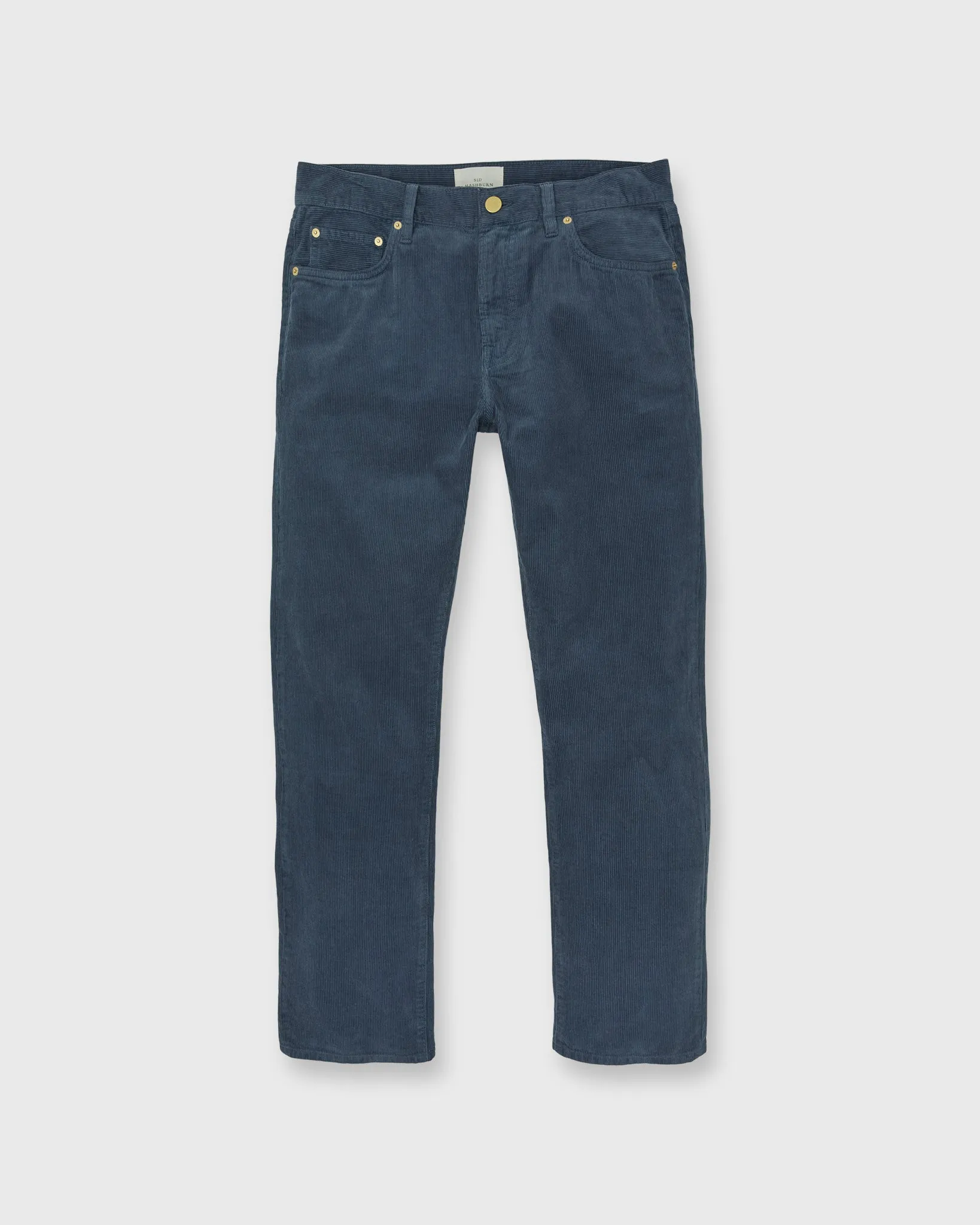Slim Straight 5-Pocket Pant in Atlantic Garment-Dyed Corduroy sold by Mashburn product image thumbnail 2