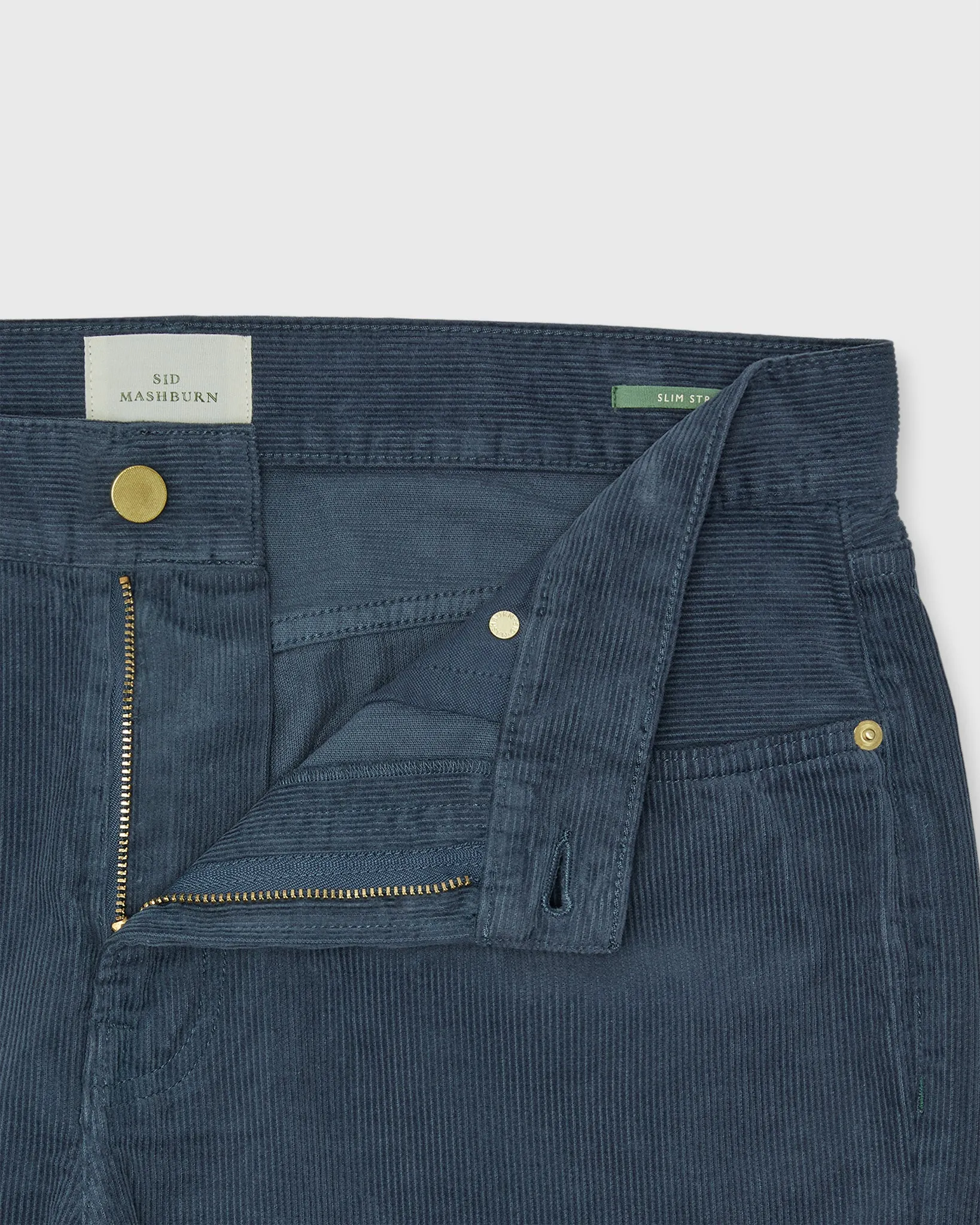 Slim Straight 5-Pocket Pant in Atlantic Garment-Dyed Corduroy sold by Mashburn product image thumbnail 3