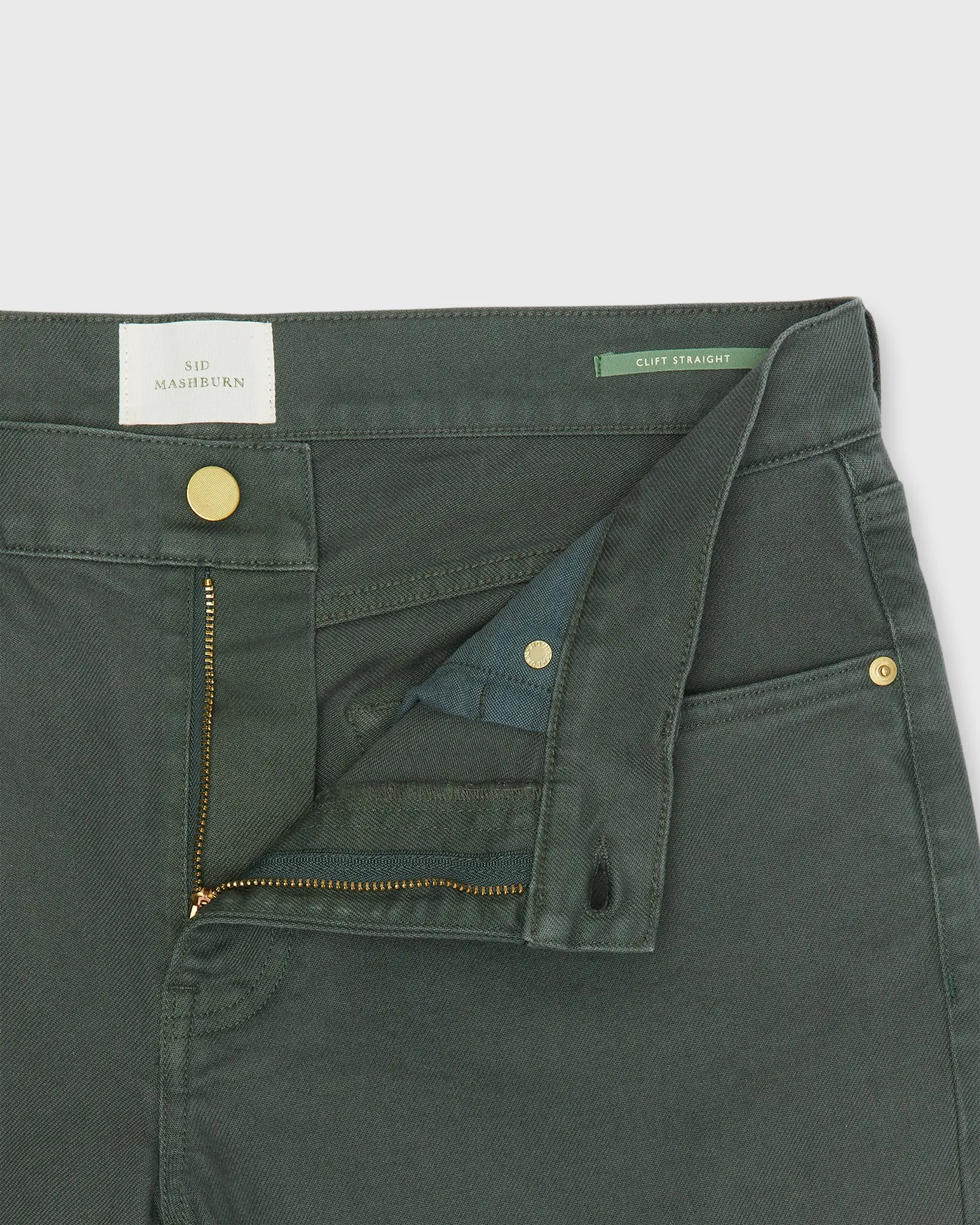 Clift Straight Leg Jean in Ivy Garment Dyed Stretch Denim sold by Mashburn product image thumbnail 3
