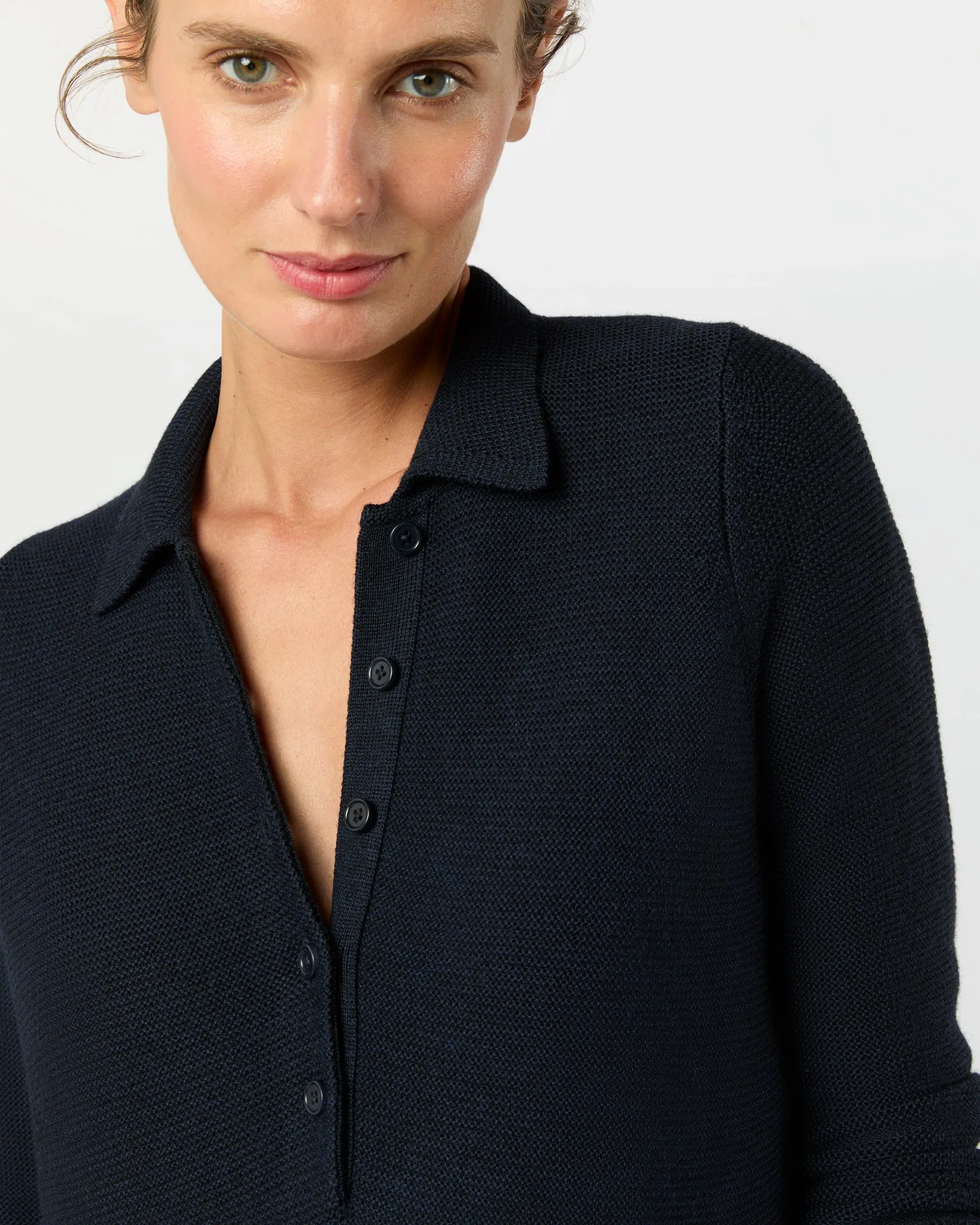 Elise Dress in Navy Extra Fine Merino Wool sold by Mashburn product image thumbnail 5