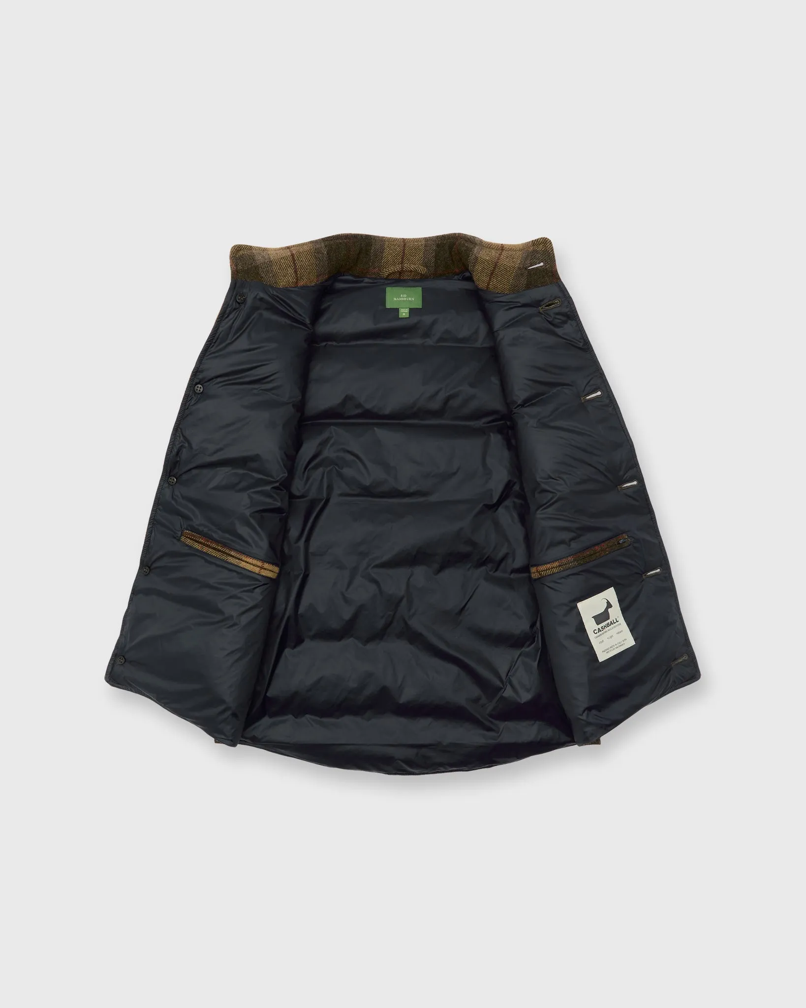 Cashball Vest in Khaki/Brown/Red Plaid Tweed sold by Mashburn product image thumbnail 2