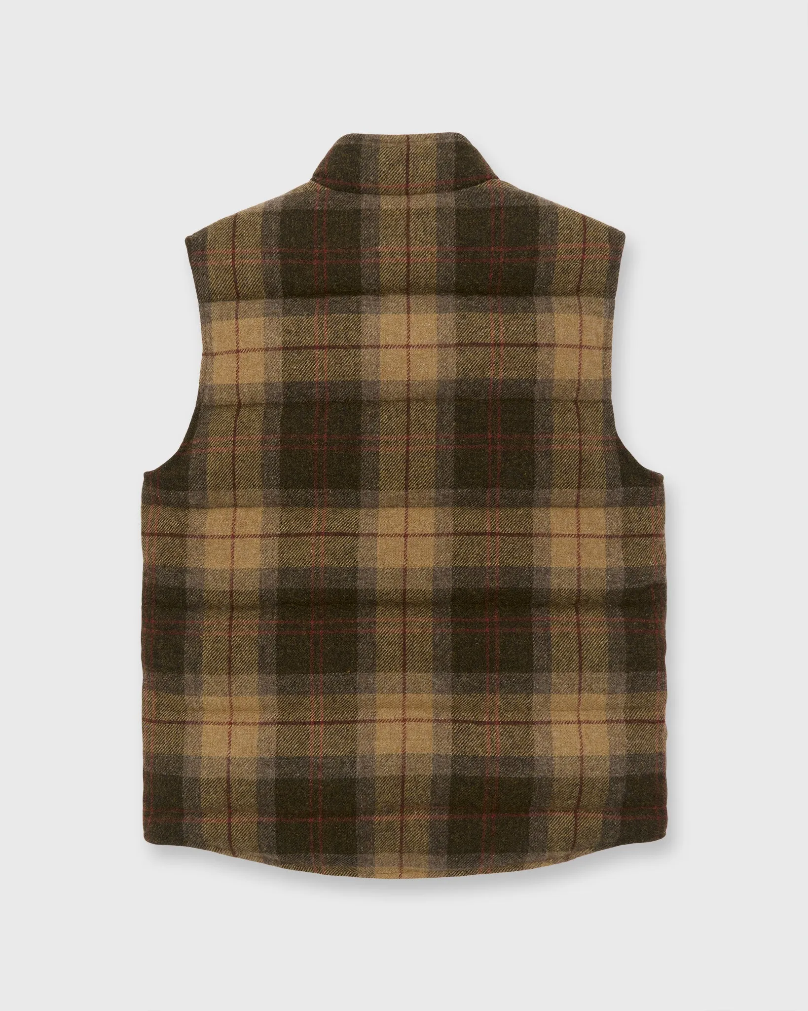 Cashball Vest in Khaki/Brown/Red Plaid Tweed sold by Mashburn product image thumbnail 5