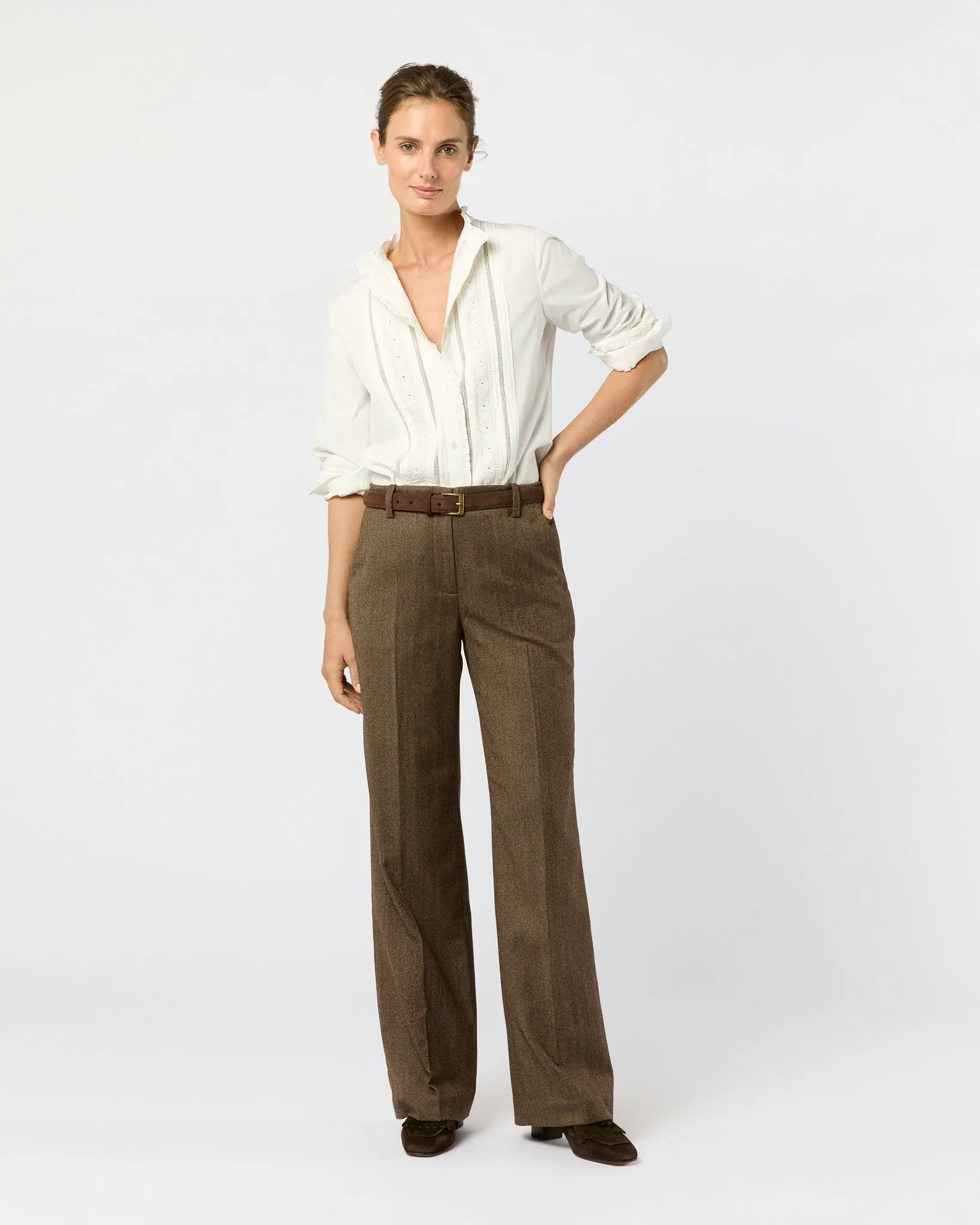 Lina Blouse in Ivory Poplin sold by Mashburn product image thumbnail 2