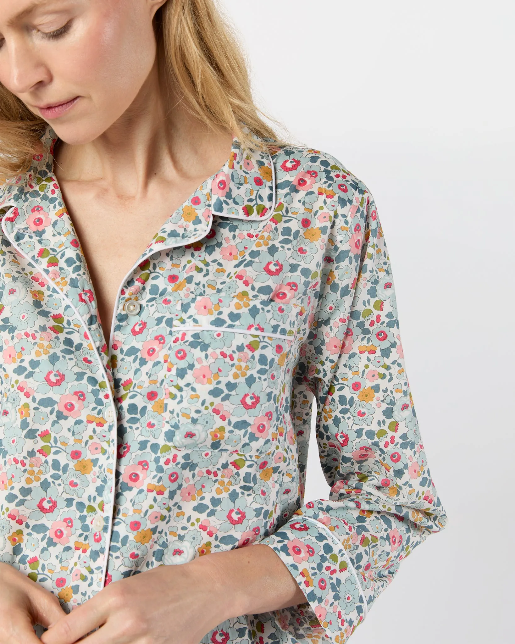 Pajama Set in Blue Betsy Liberty Fabric sold by Mashburn product image thumbnail 5
