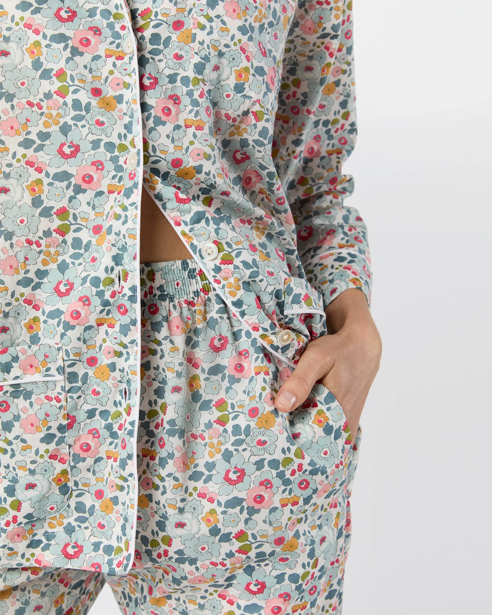 Pajama Set in Blue Betsy Liberty Fabric sold by Mashburn product image thumbnail 2