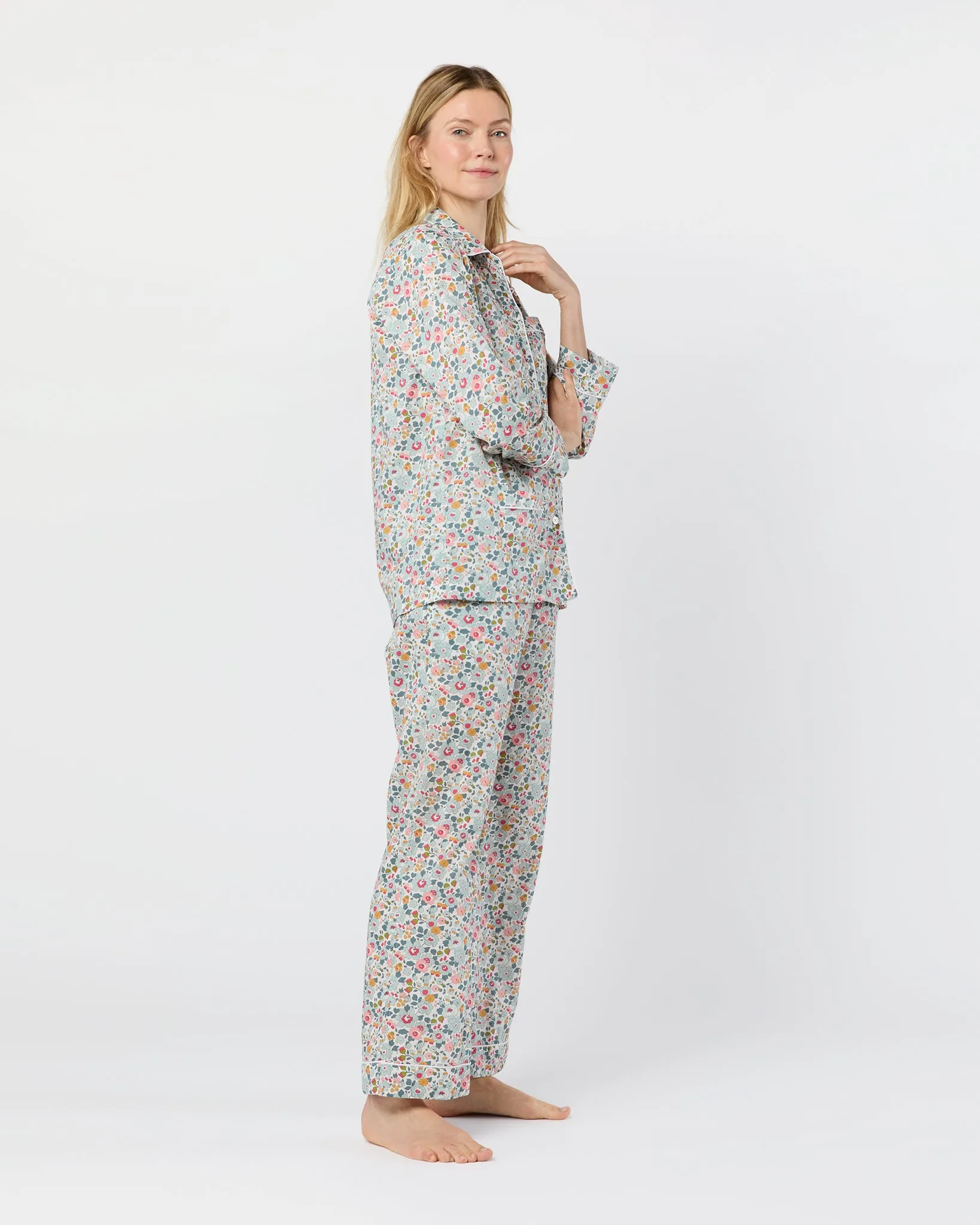 Pajama Set in Blue Betsy Liberty Fabric sold by Mashburn product image thumbnail 3