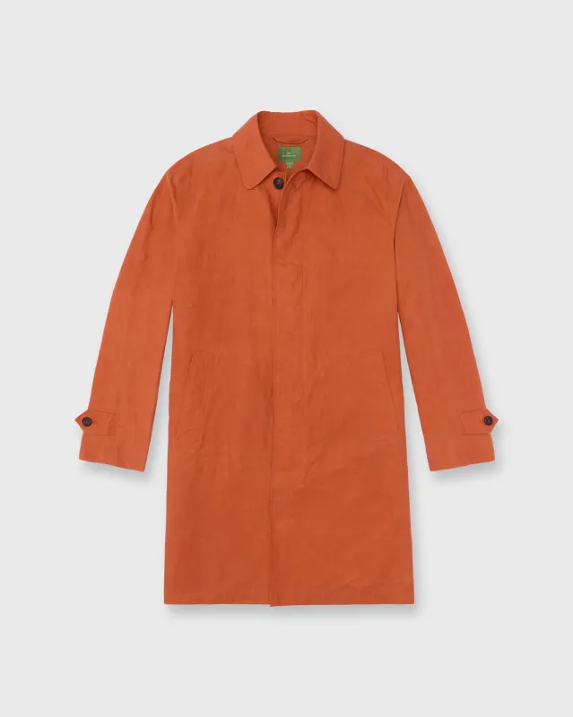 Traveler's Trench in Ginger Dry Waxed Poplin sold by Mashburn