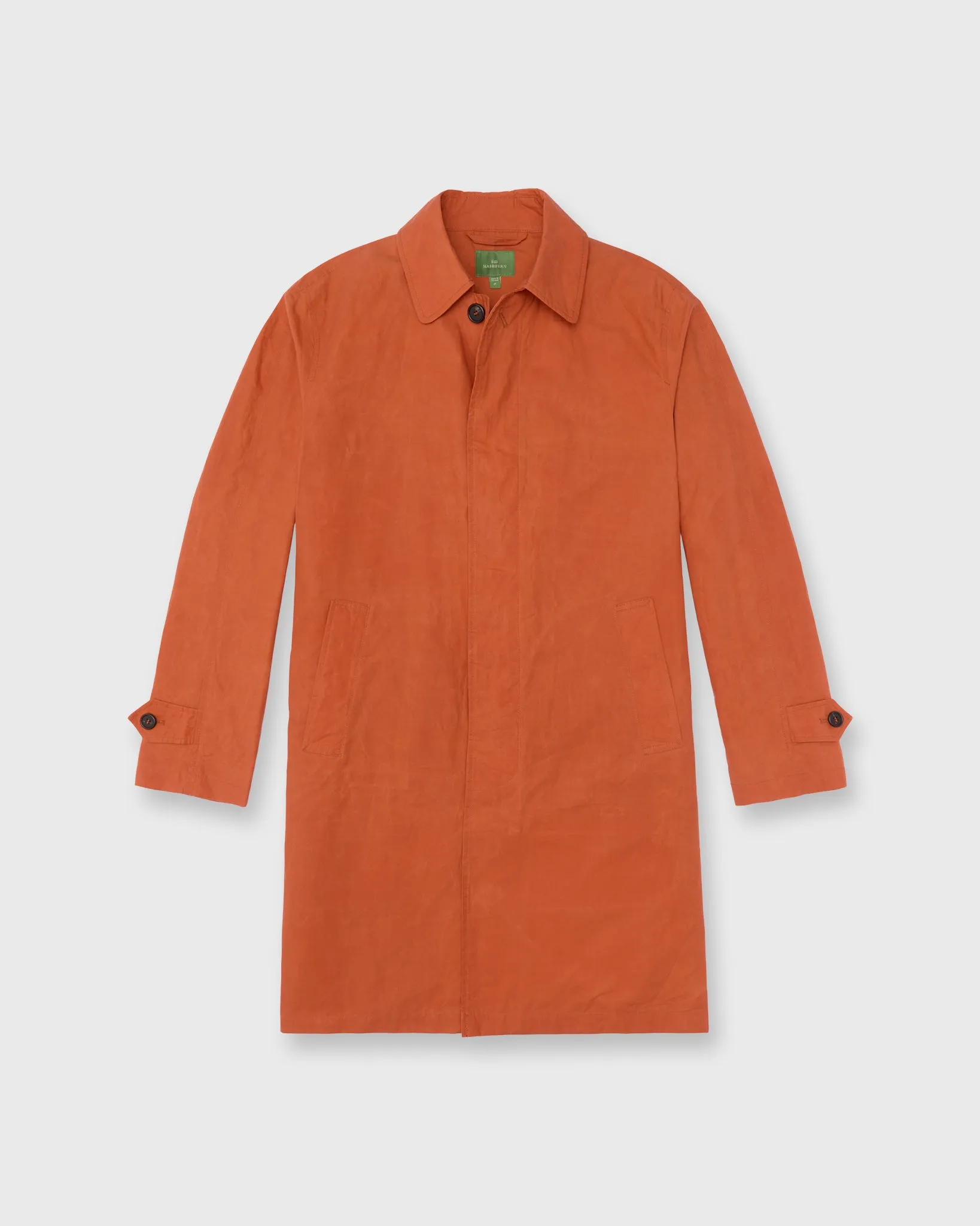 Traveler's Trench in Ginger Dry Waxed Poplin sold by Mashburn