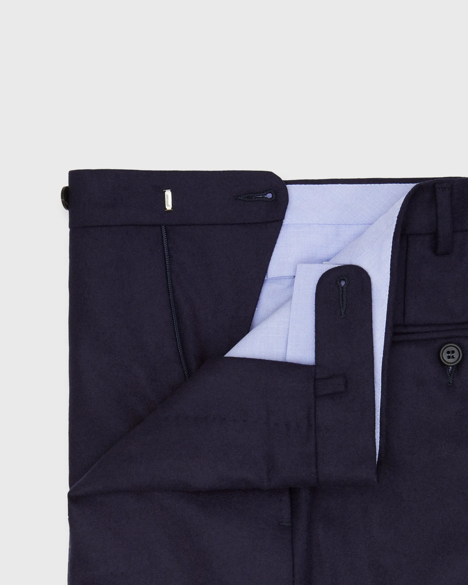 Dress Trouser in Navy Flannel sold by Mashburn product image thumbnail 3