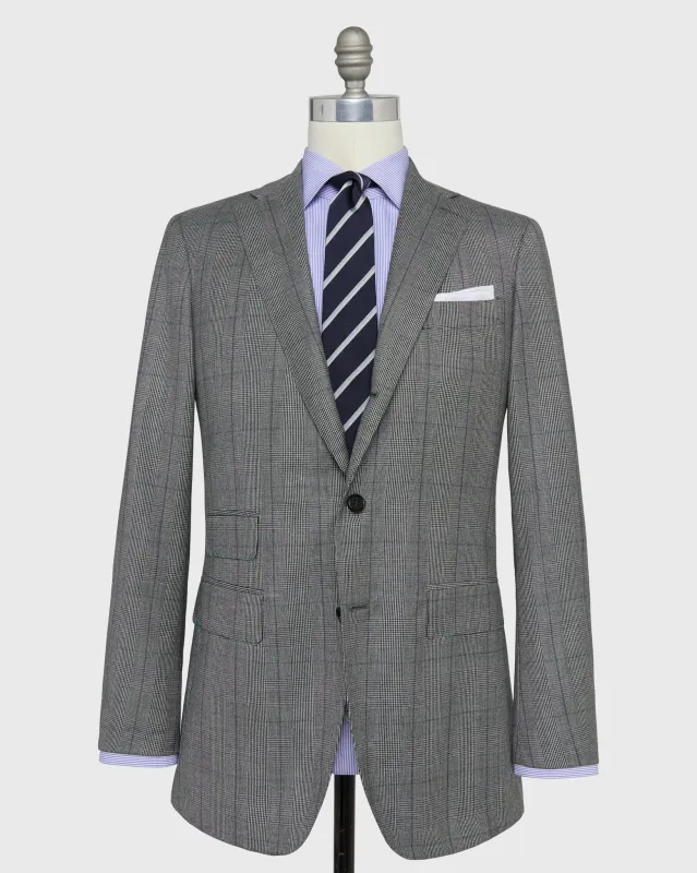 Virgil No. 3 Suit in Bone/Coal/Blue Glen Plaid Plainweave sold by Mashburn