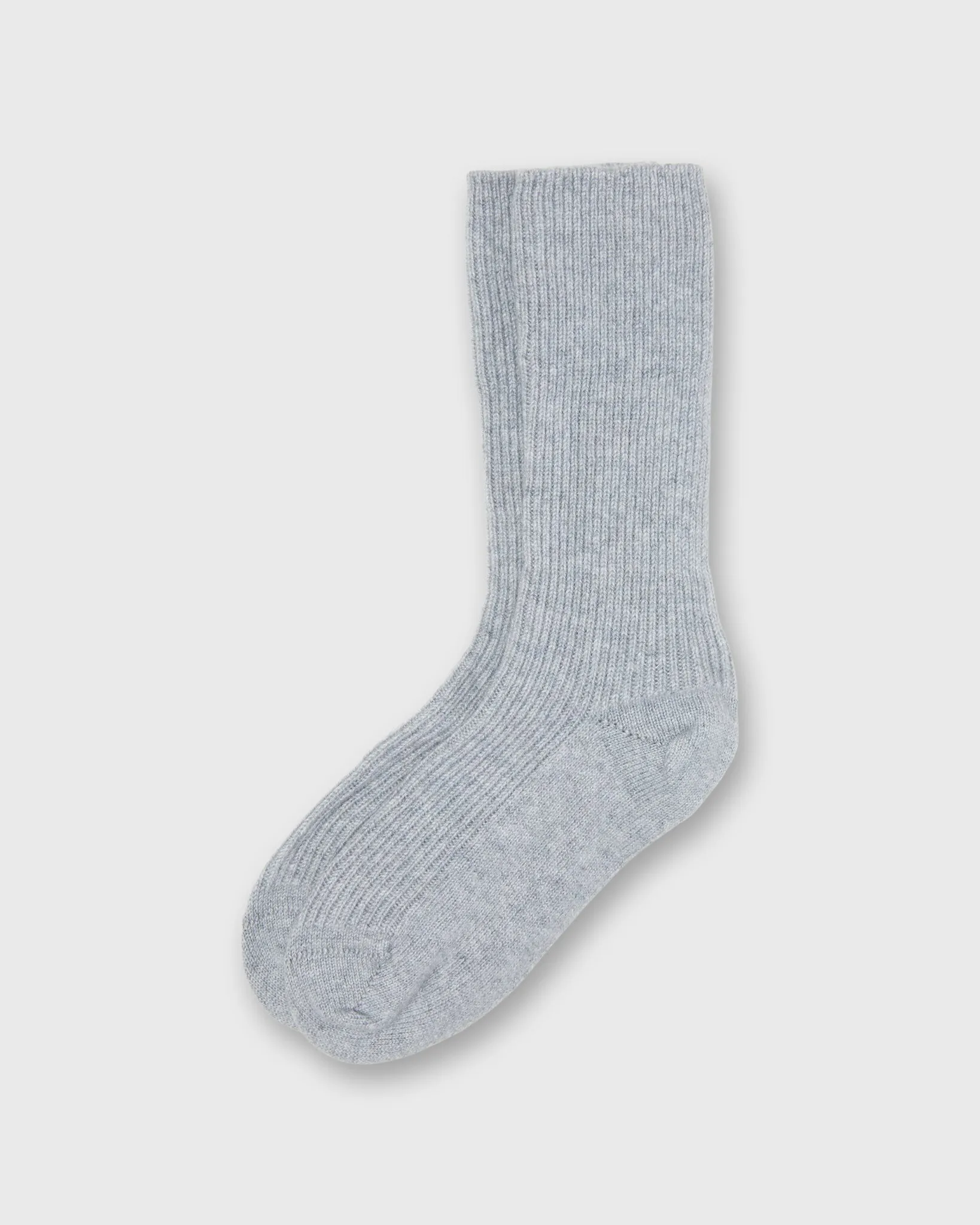 Cashmere Ribbed Socks in Grey sold by Mashburn
