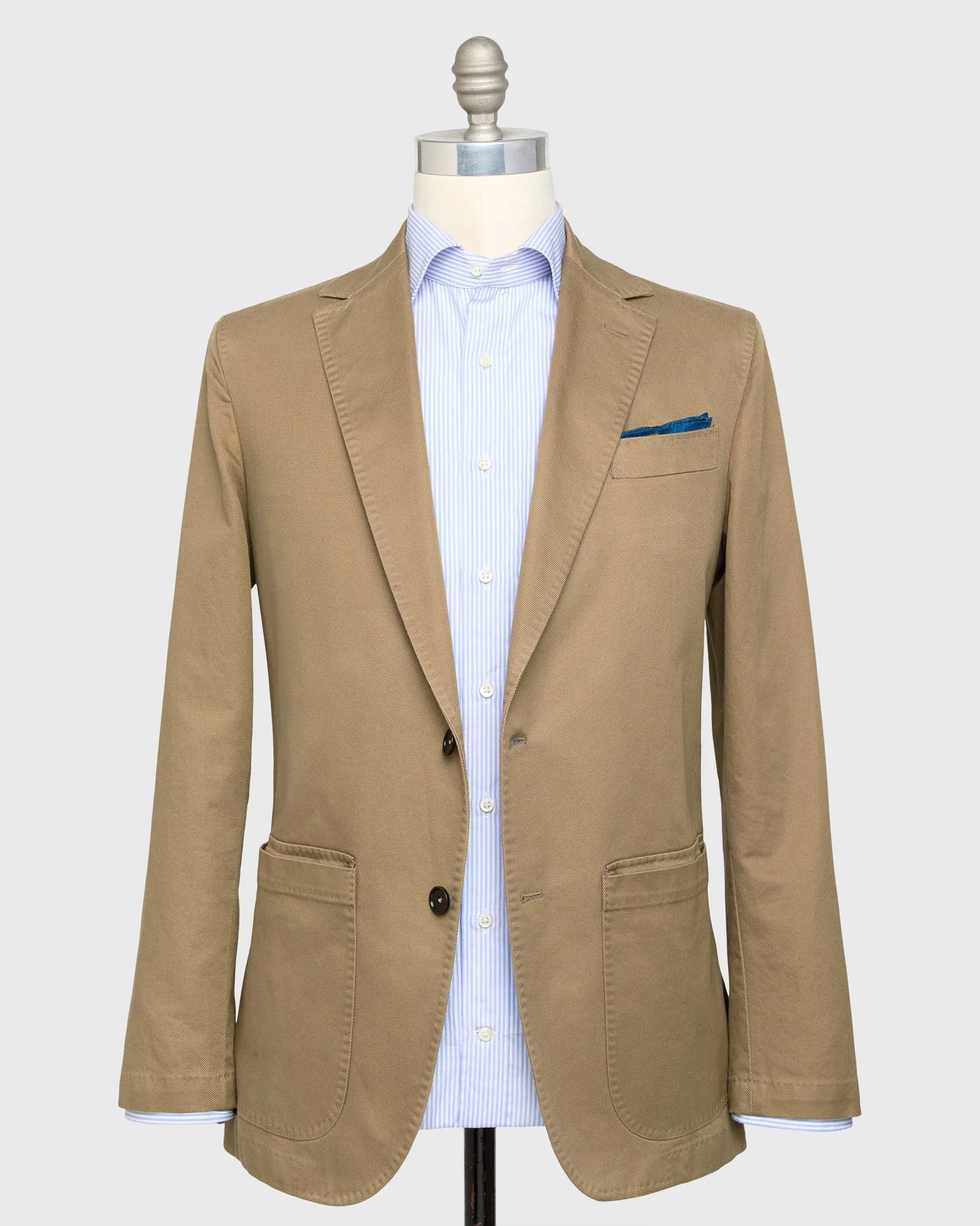 Butcher Jacket in British Khaki High Ridge Twill sold by Mashburn product image thumbnail 3