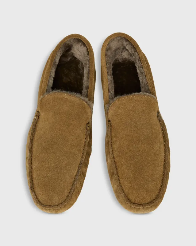 Casa Pantufa Moccasin in Acorn Suede sold by Mashburn