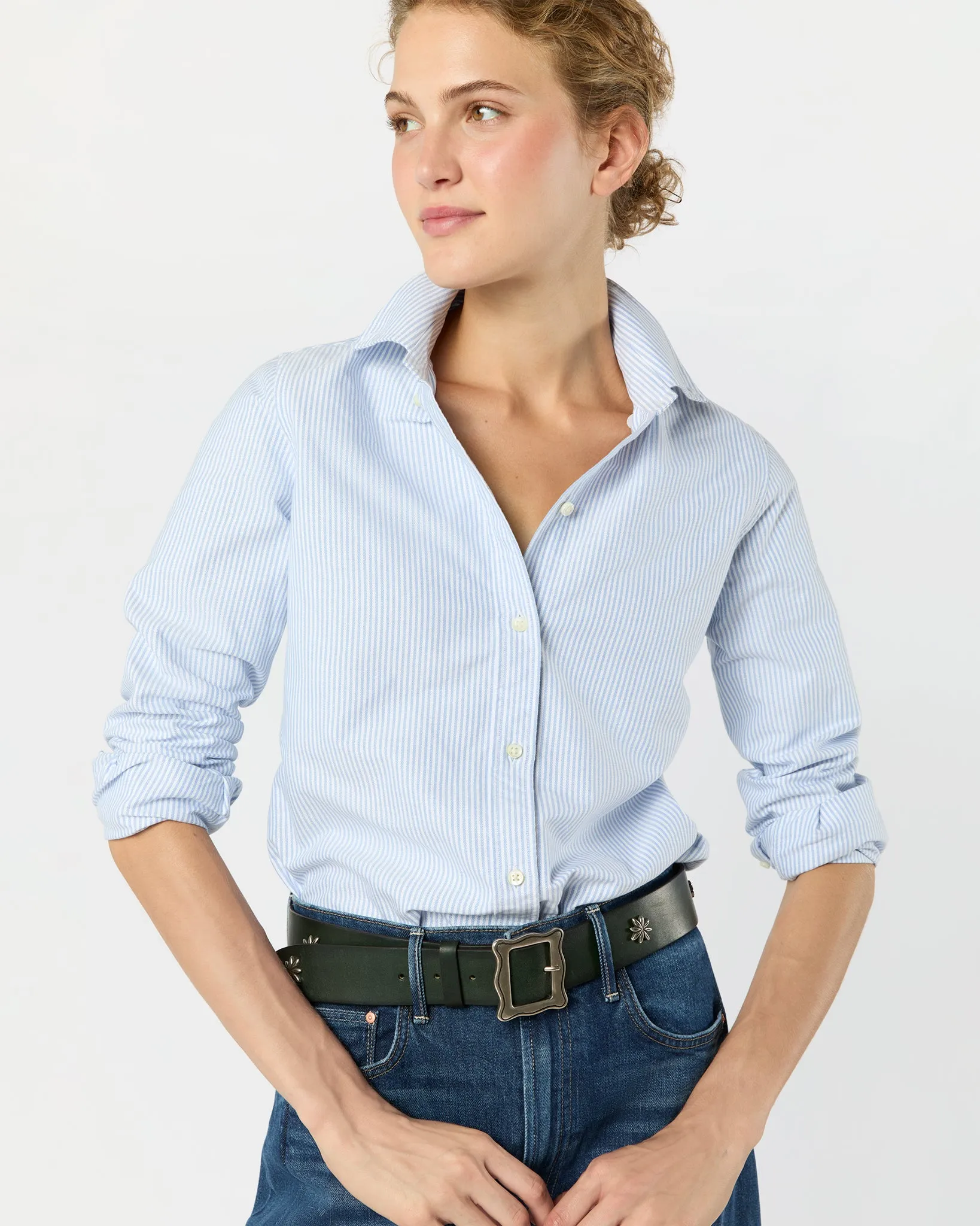 1.5" Edelweiss Studded Belt in Dark Green Leather sold by Mashburn product image thumbnail 3