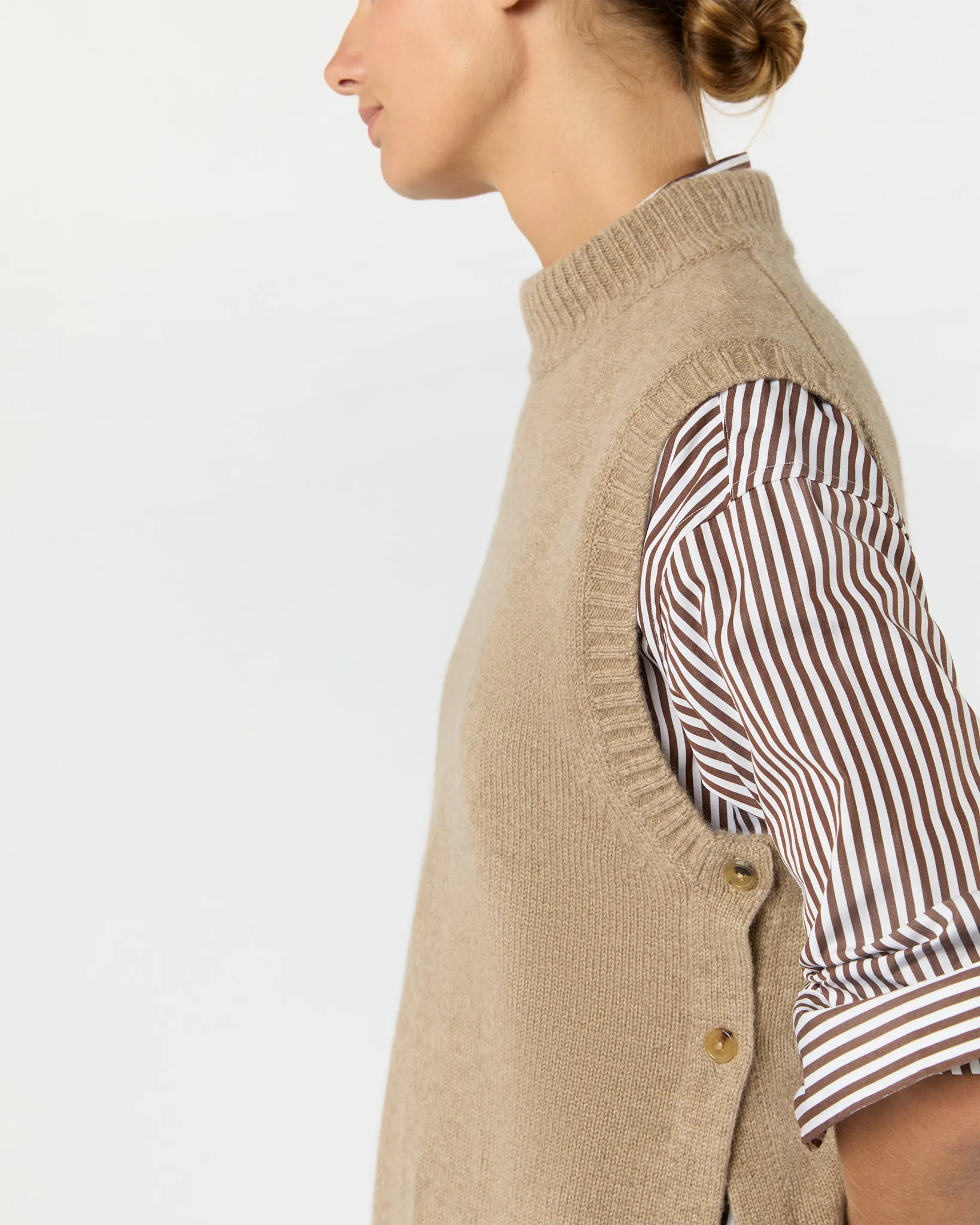 Marion Sweater in Heather Mink Cashmere sold by Mashburn product image thumbnail 5