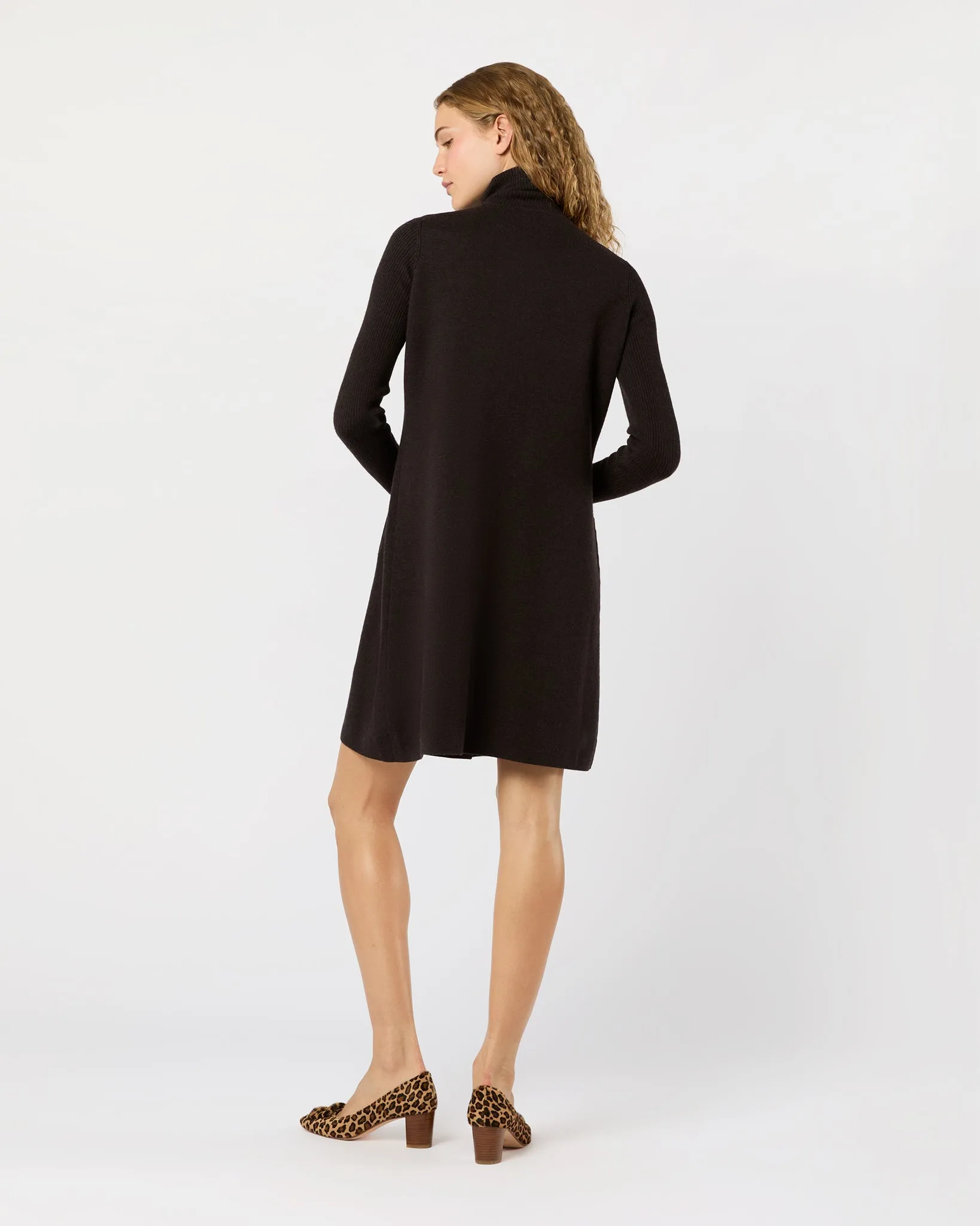 Fosette Dress in Chocolate Extra Fine Merino Wool sold by Mashburn product image thumbnail 5