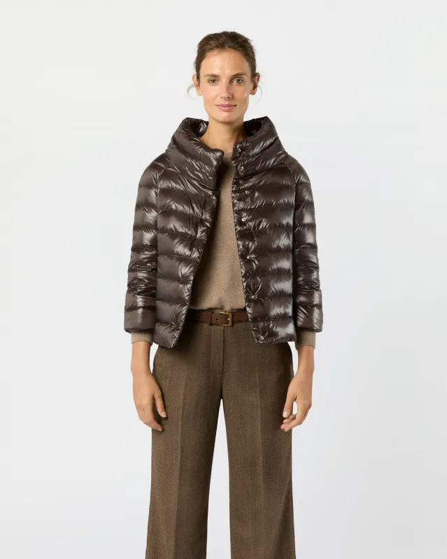 Sofia 3/4 Sleeve Bolero Jacket in Dark Brown sold by Mashburn