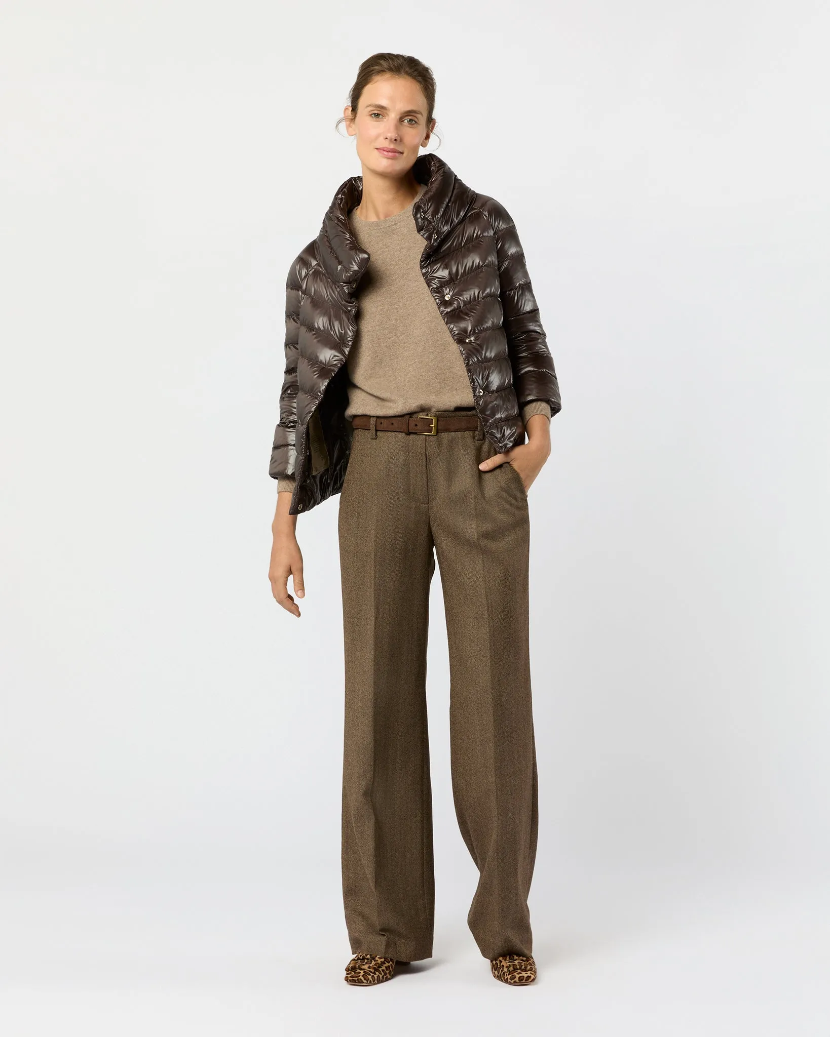 Sofia 3/4 Sleeve Bolero Jacket in Dark Brown sold by Mashburn product image thumbnail 3