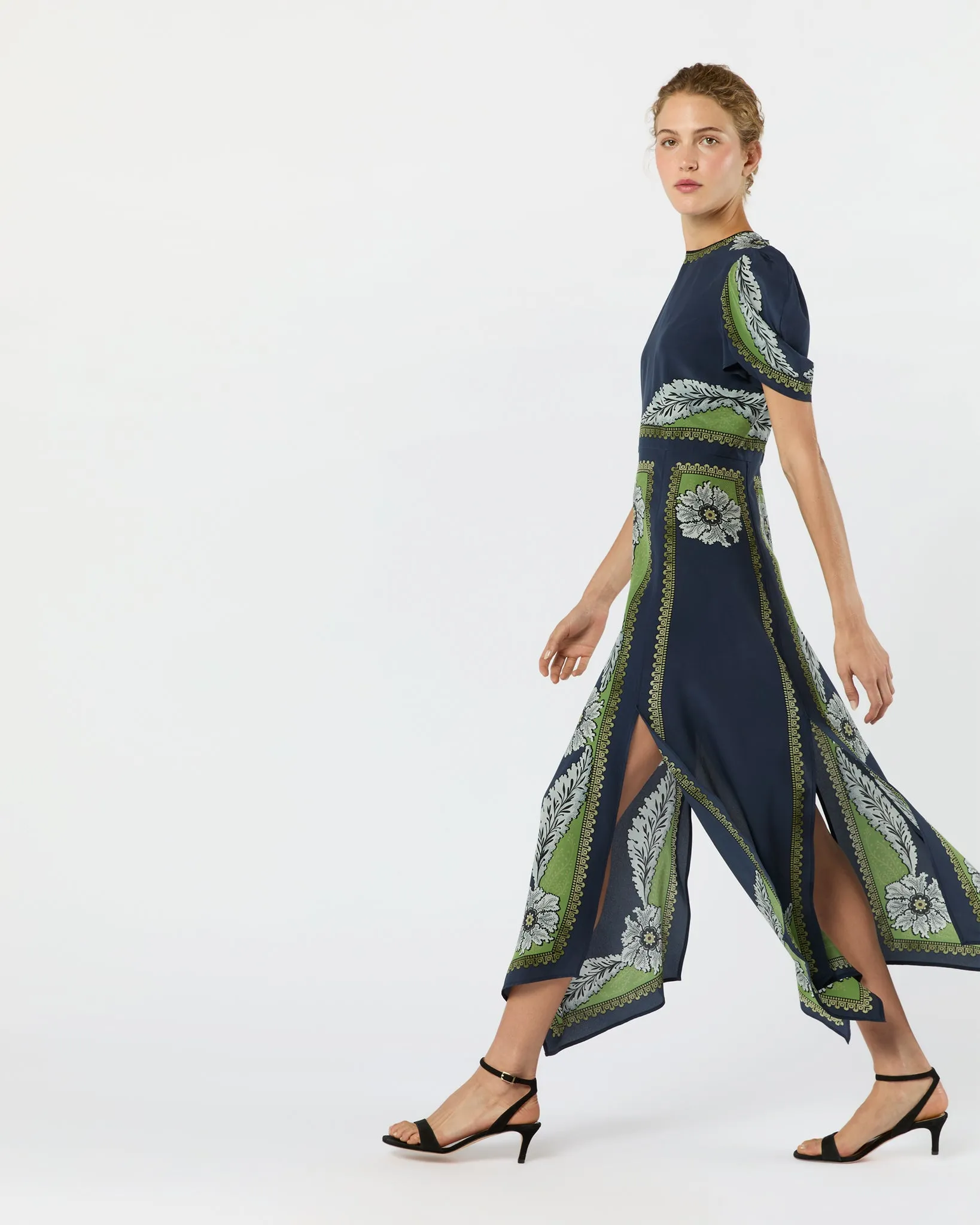 Cherie Scarf Dress in Navy Bounty Crepe De Chine sold by Mashburn product image thumbnail 3