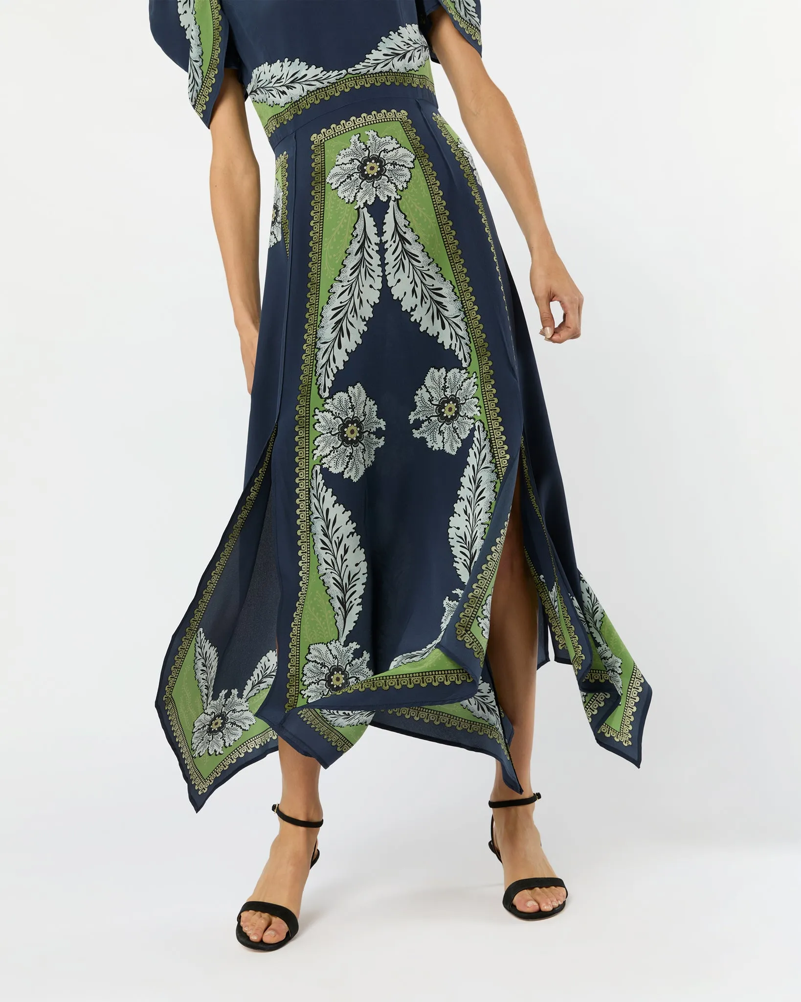 Cherie Scarf Dress in Navy Bounty Crepe De Chine sold by Mashburn product image thumbnail 4