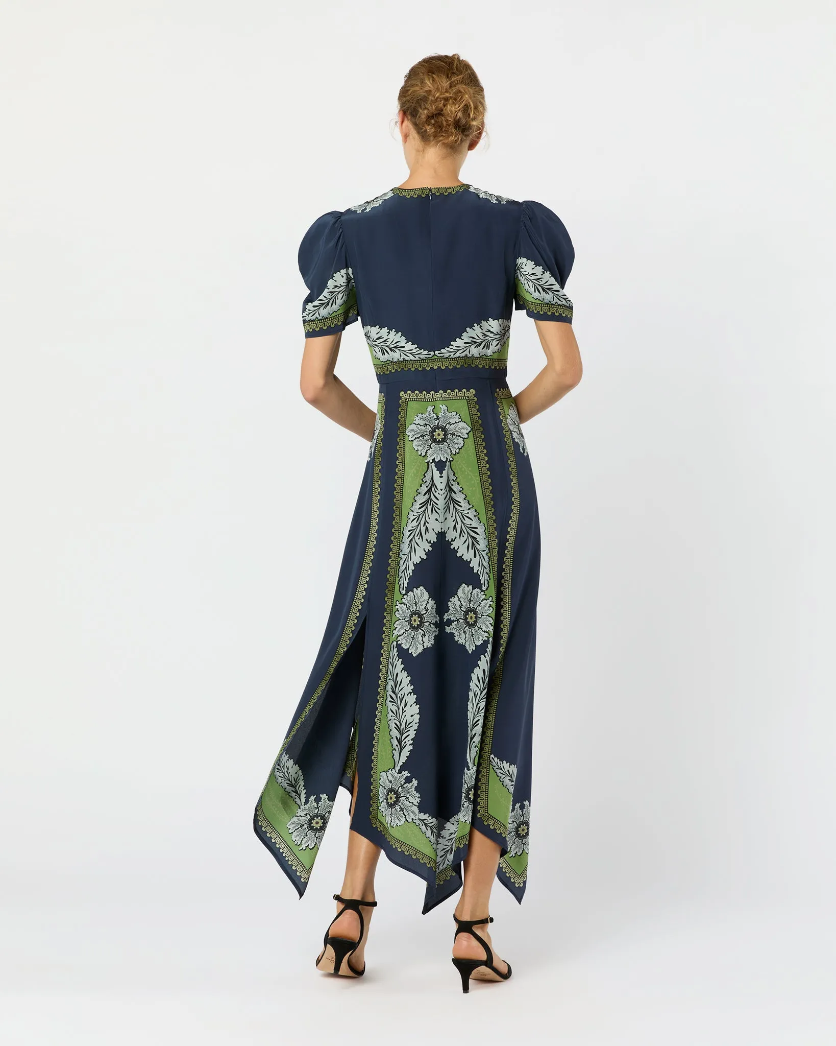 Cherie Scarf Dress in Navy Bounty Crepe De Chine sold by Mashburn product image thumbnail 5