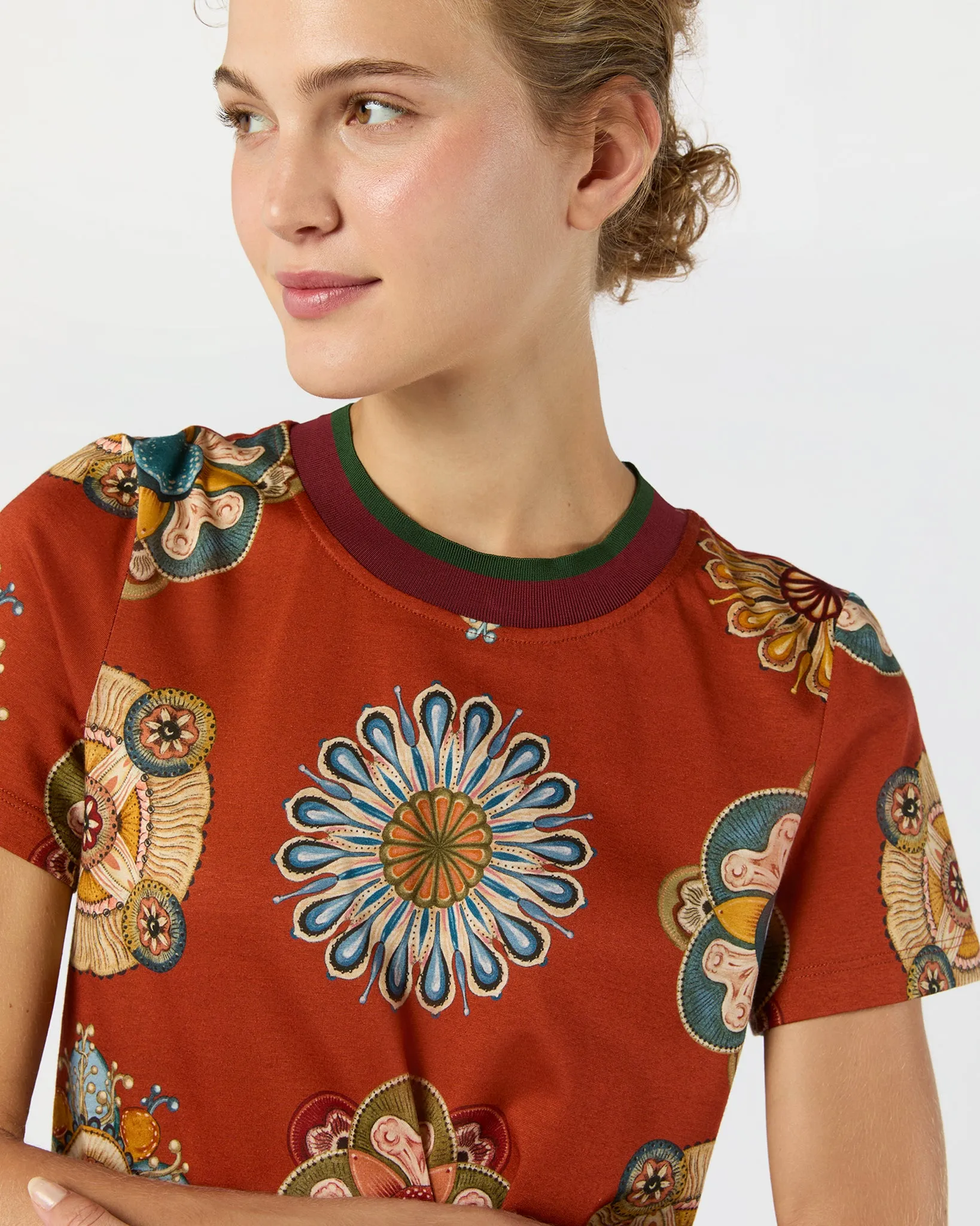 Sporty Swing Dress in Rust Nucleus Cotton Jersey sold by Mashburn product image thumbnail 2