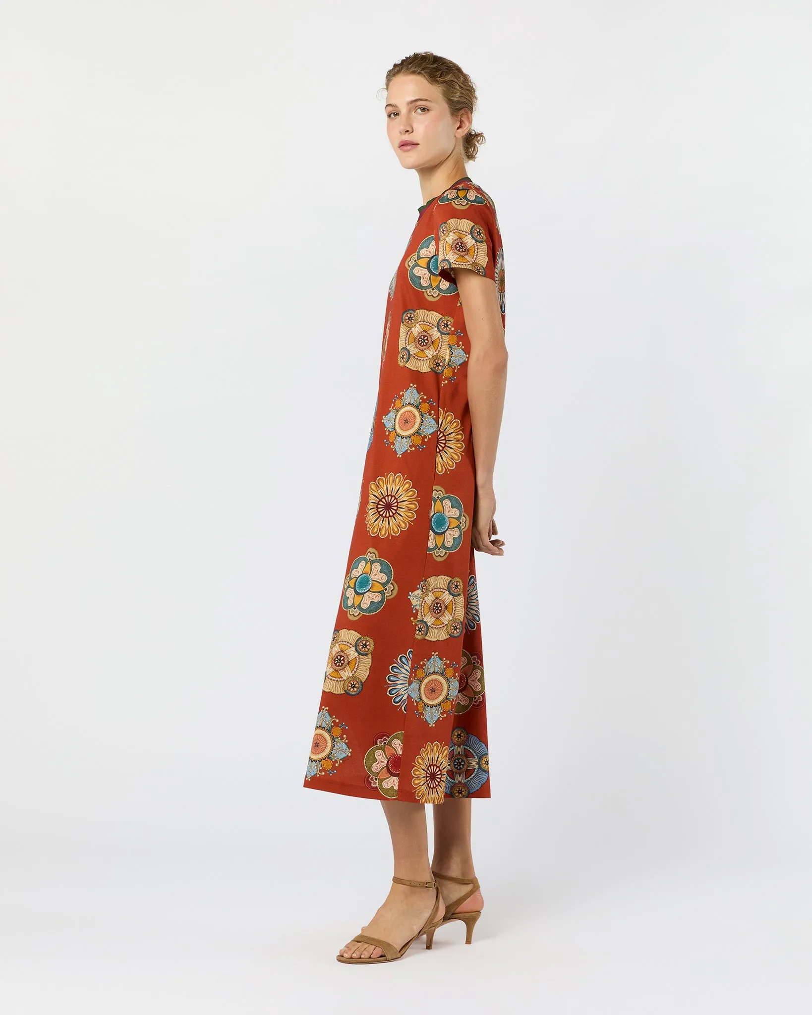 Sporty Swing Dress in Rust Nucleus Cotton Jersey sold by Mashburn product image thumbnail 3