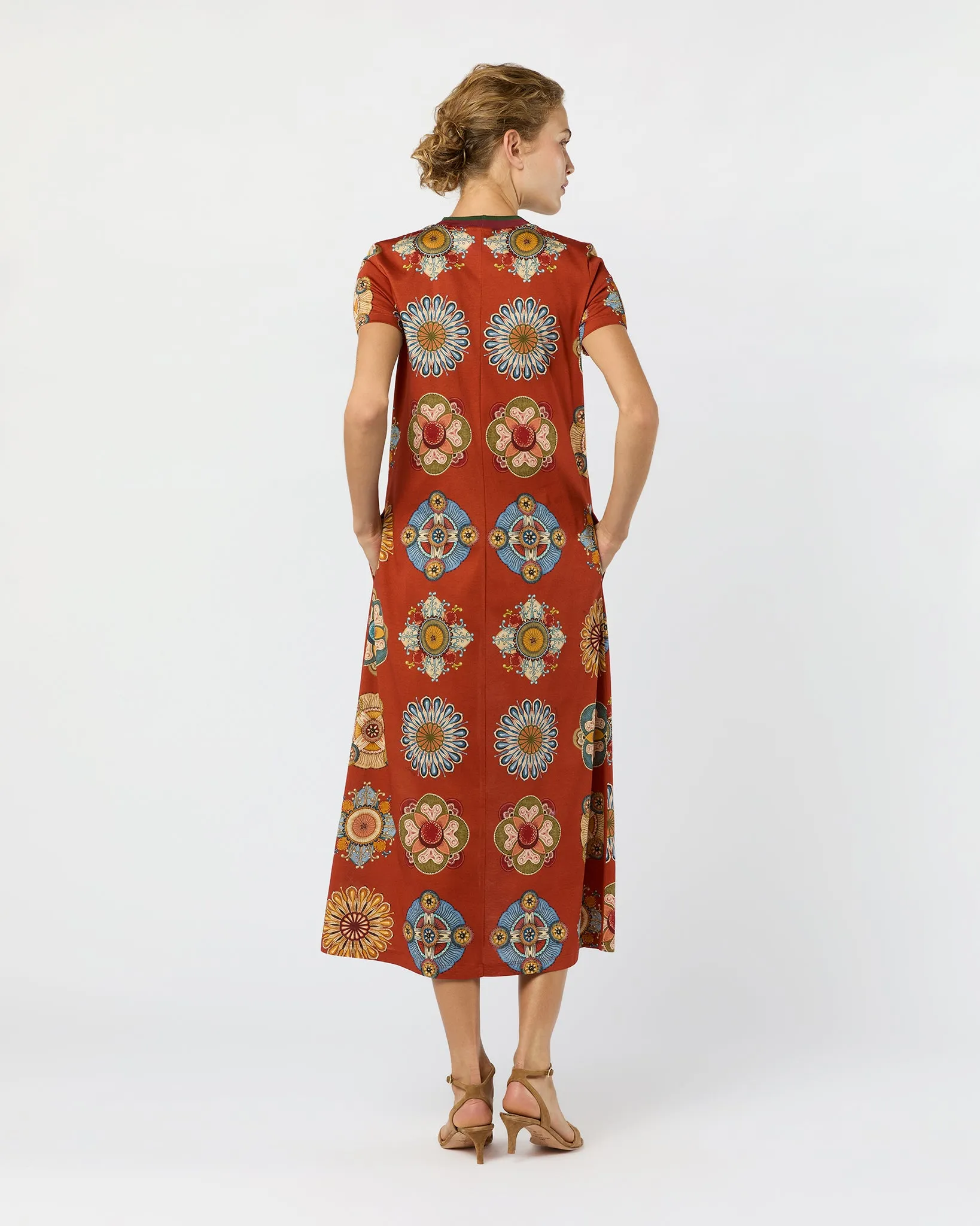 Sporty Swing Dress in Rust Nucleus Cotton Jersey sold by Mashburn product image thumbnail 5
